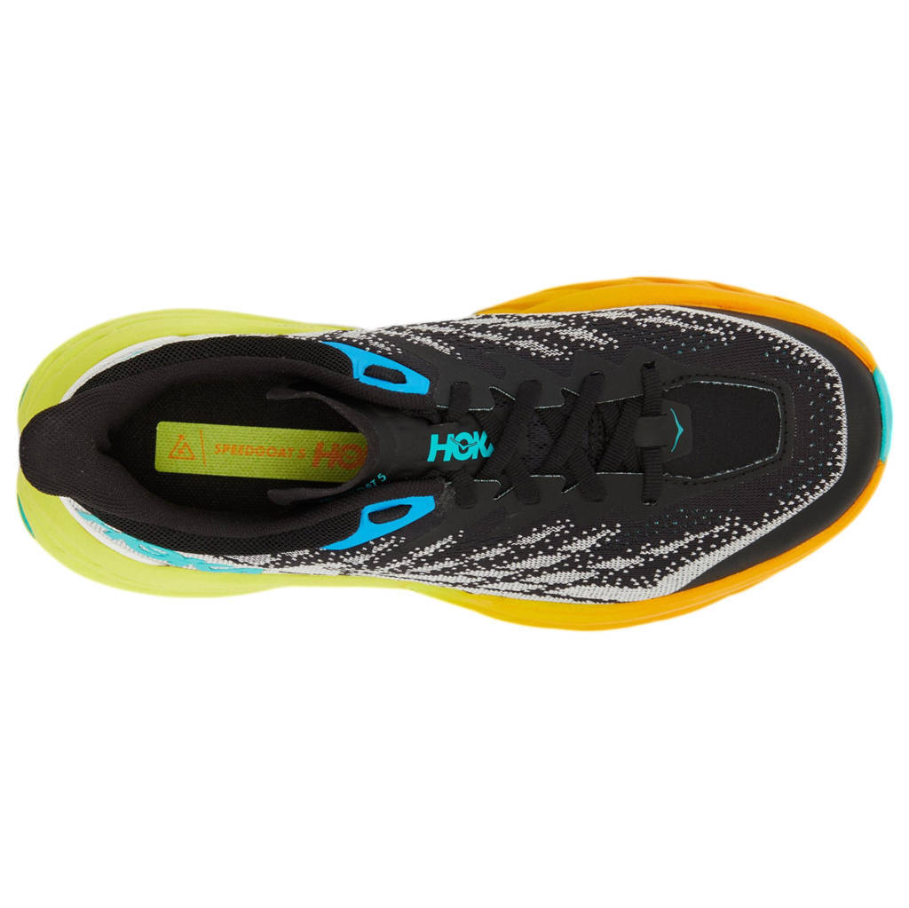 Hoka One One Speedgoat 5 Textile Synthetic Womens Sneakers#color_black evening primrose