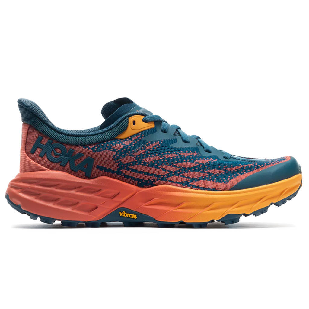 Hoka One One Speedgoat 5 Textile Synthetic Womens Sneakers#color_blue coral camellia