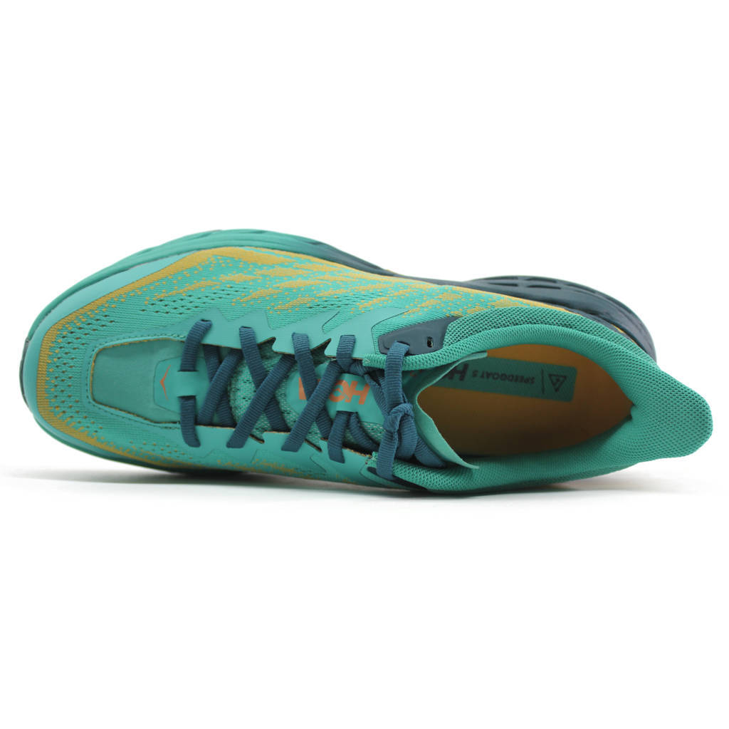 Hoka One One Speedgoat 5 Textile Synthetic Womens Sneakers#color_deep teal water garden