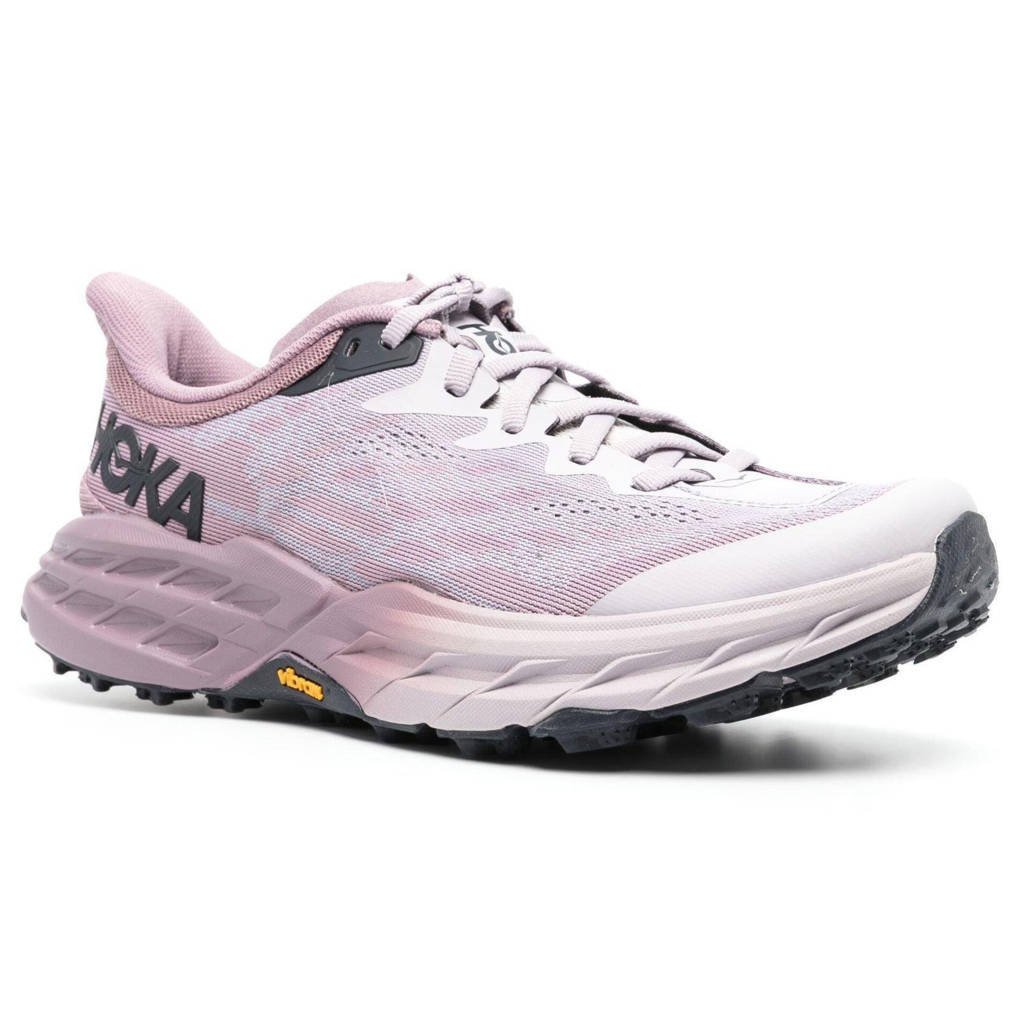 Hoka One One Speedgoat 5 Textile Synthetic Womens Sneakers#color_elderberry lilac marble