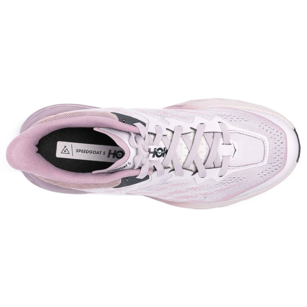 Hoka One One Speedgoat 5 Textile Synthetic Womens Sneakers#color_elderberry lilac marble