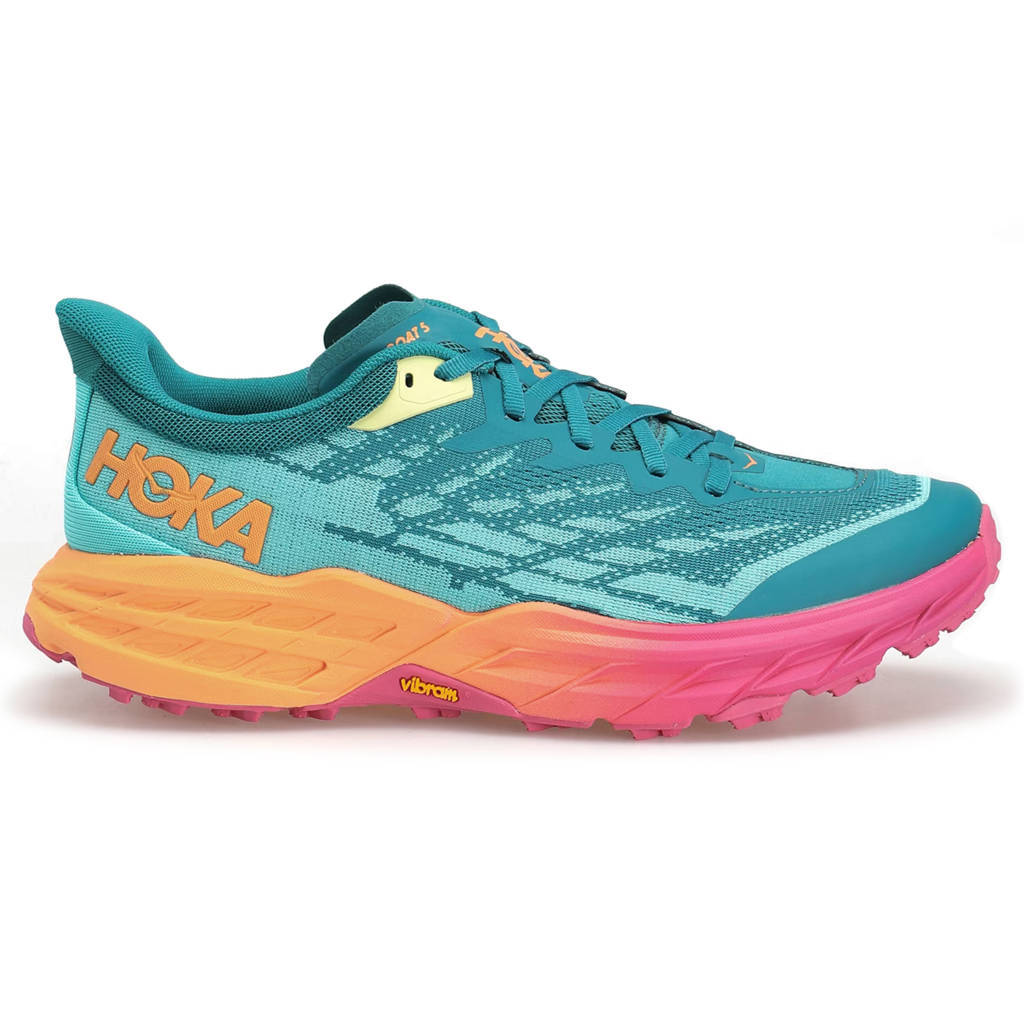 Hoka One One Speedgoat 5 Textile Synthetic Womens Sneakers#color_deep lake ceramic