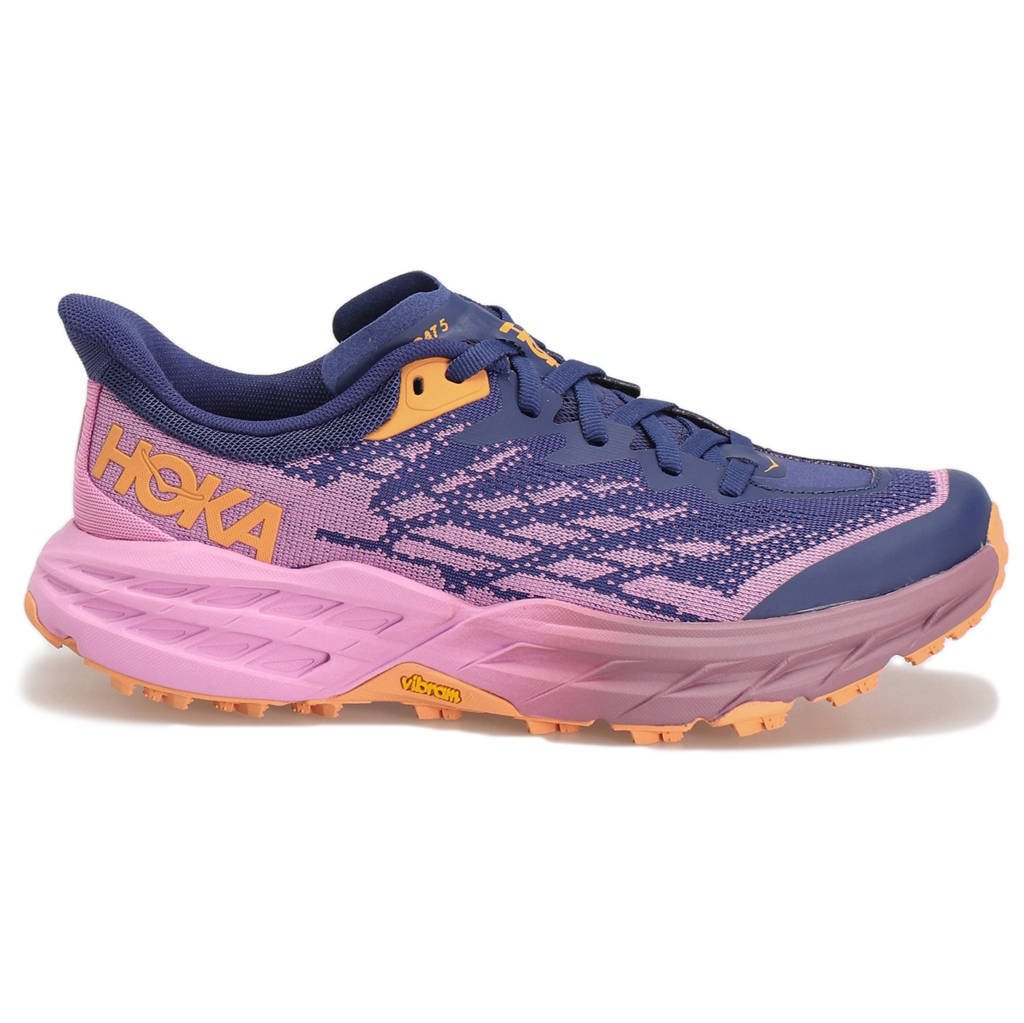 Hoka One One Speedgoat 5 Textile Synthetic Womens Sneakers#color_bellwether blue cyclamen