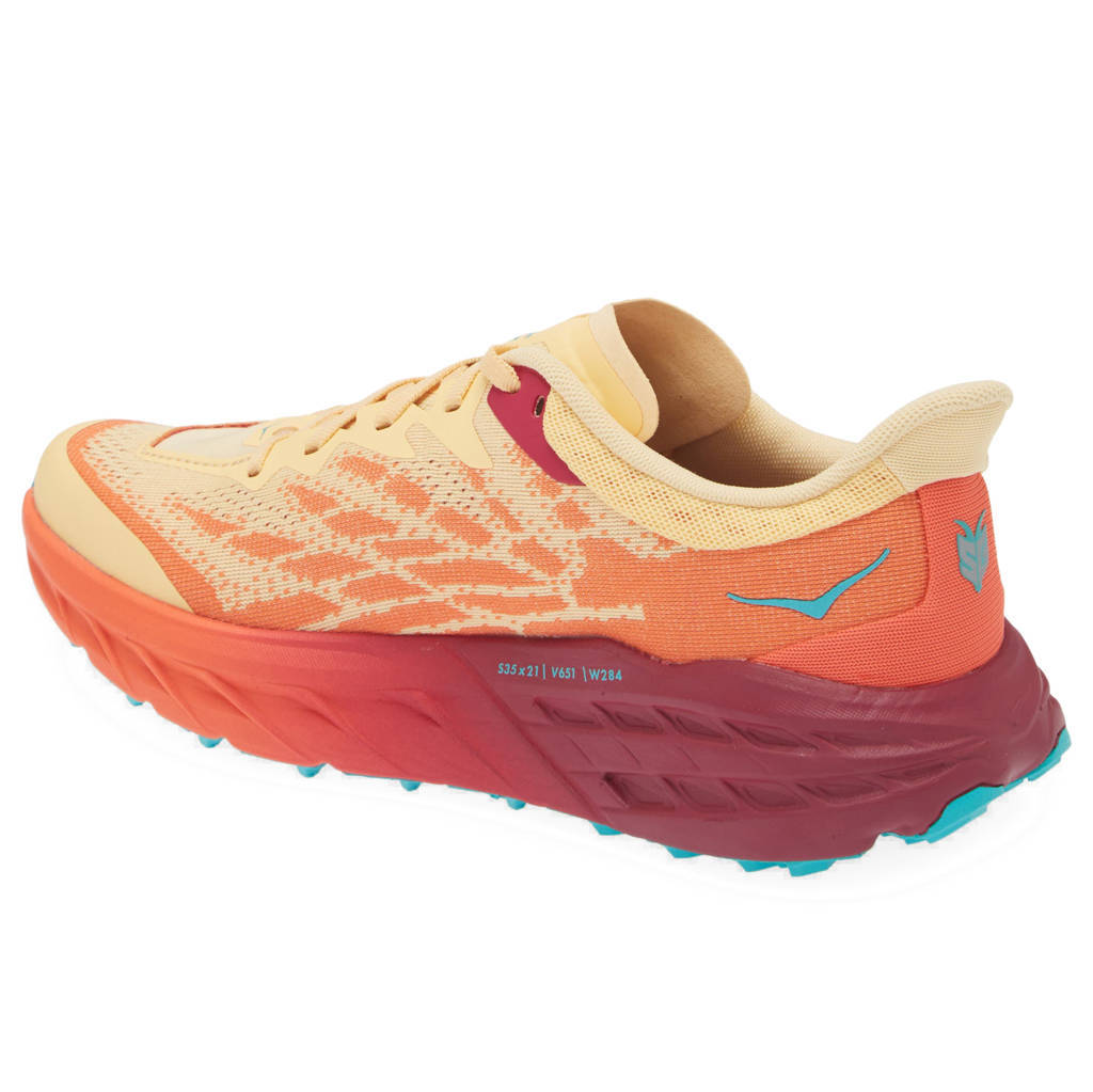 Hoka One One Speedgoat 5 Textile Synthetic Womens Sneakers#color_impala flame