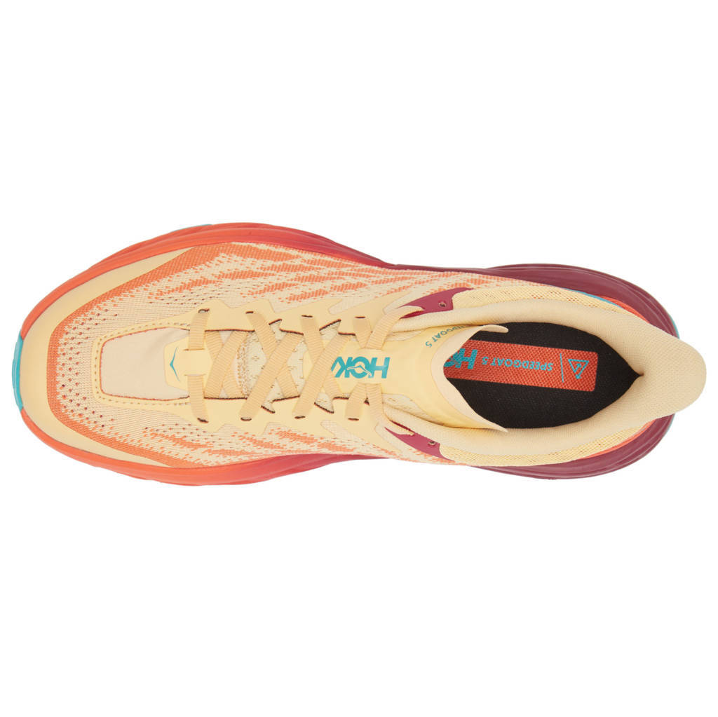 Hoka One One Speedgoat 5 Textile Synthetic Womens Sneakers#color_impala flame