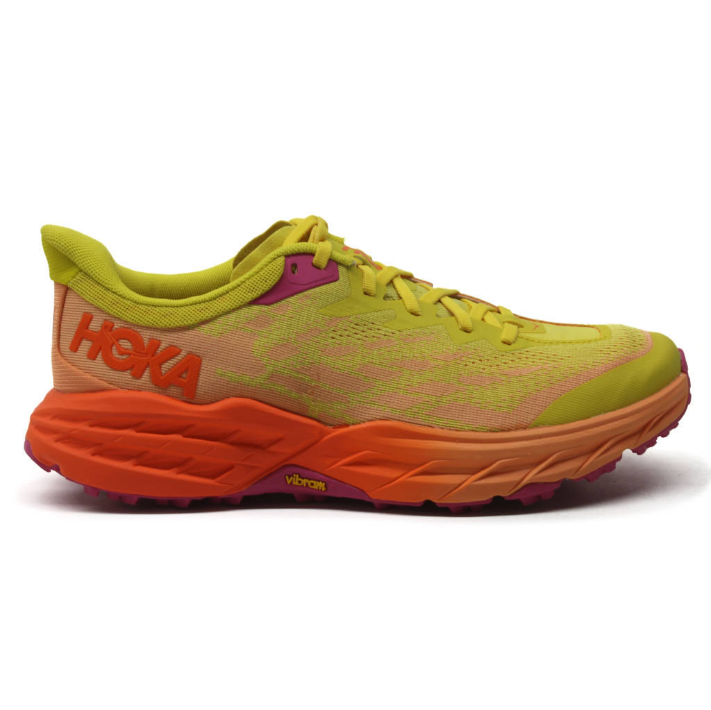 Hoka One One Speedgoat 5 Textile Synthetic Womens Sneakers#color_passion fruit mock orange