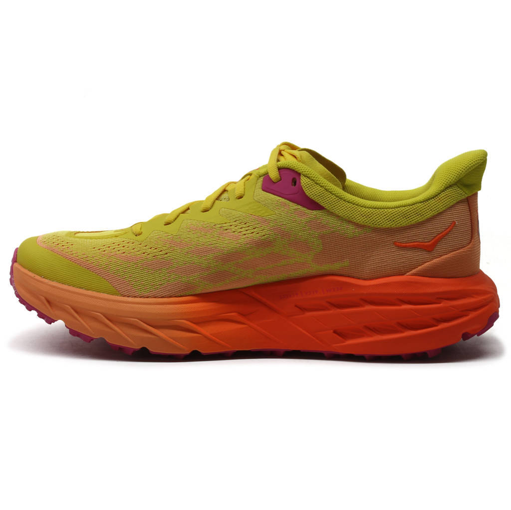 Hoka One One Speedgoat 5 Textile Synthetic Womens Sneakers#color_passion fruit mock orange