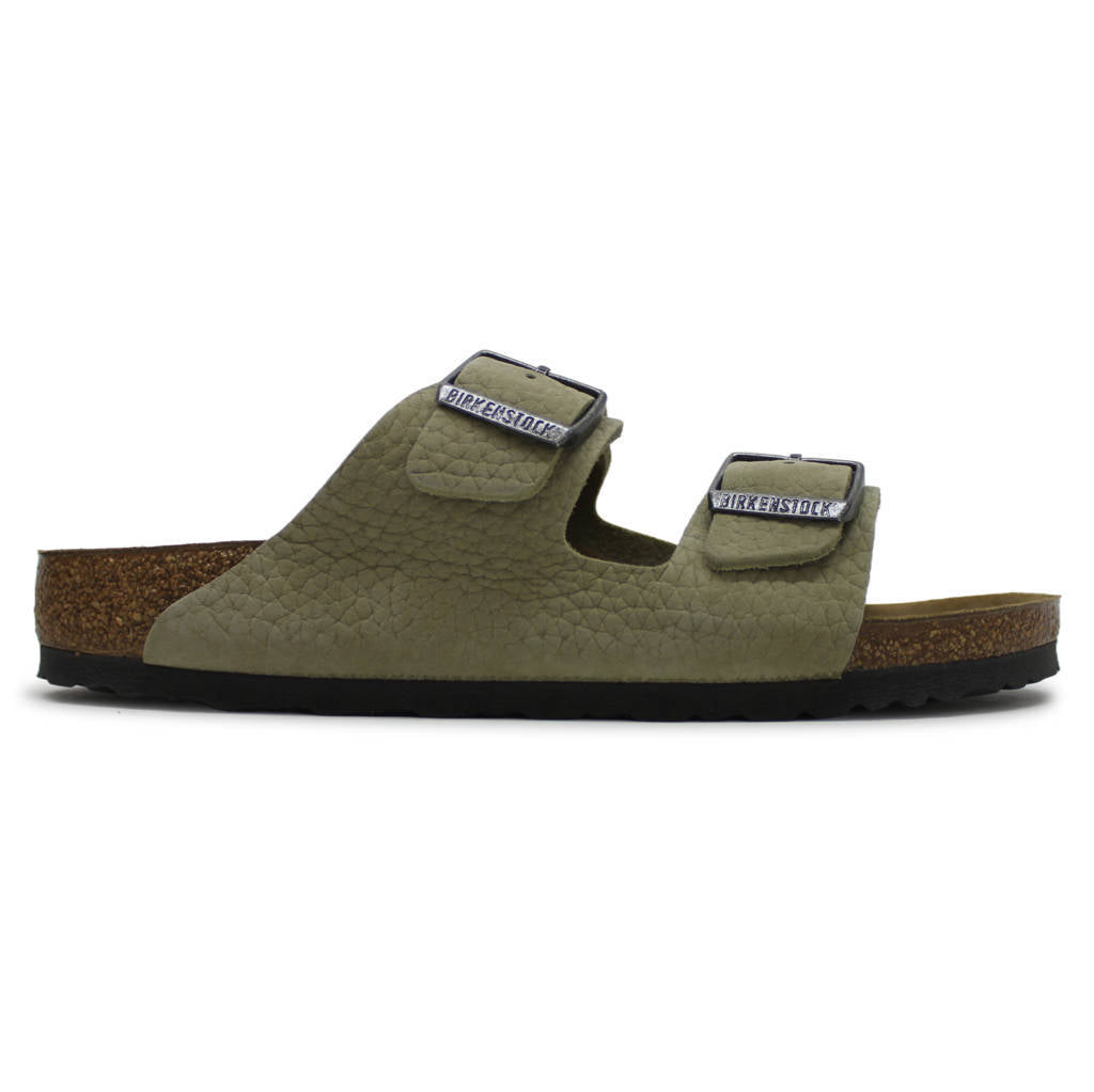 Birkenstock Arizona BS Nubuck Leather Unisex Sandals#color_faded khaki