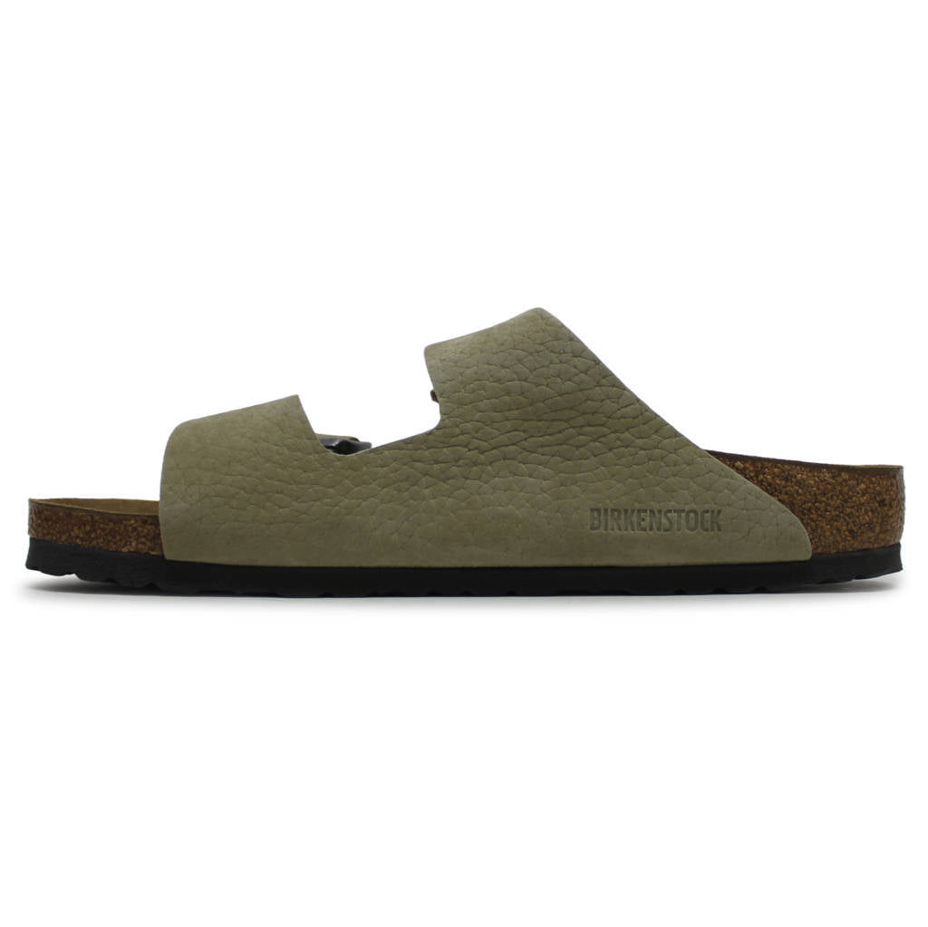 Birkenstock Arizona BS Nubuck Leather Unisex Sandals#color_faded khaki