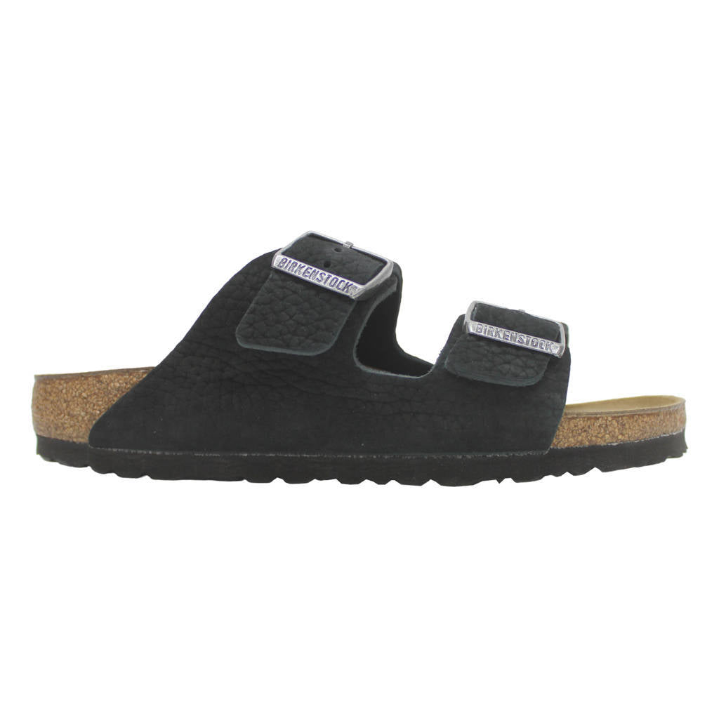 Birkenstock Arizona BS Nubuck Leather Unisex Sandals#color_desert buck black