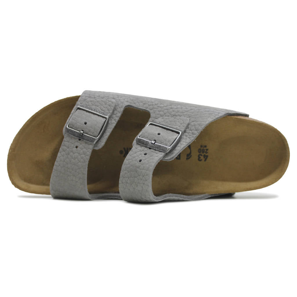 Birkenstock Arizona BS Nubuck Leather Unisex Sandals#color_desert buck whale gray