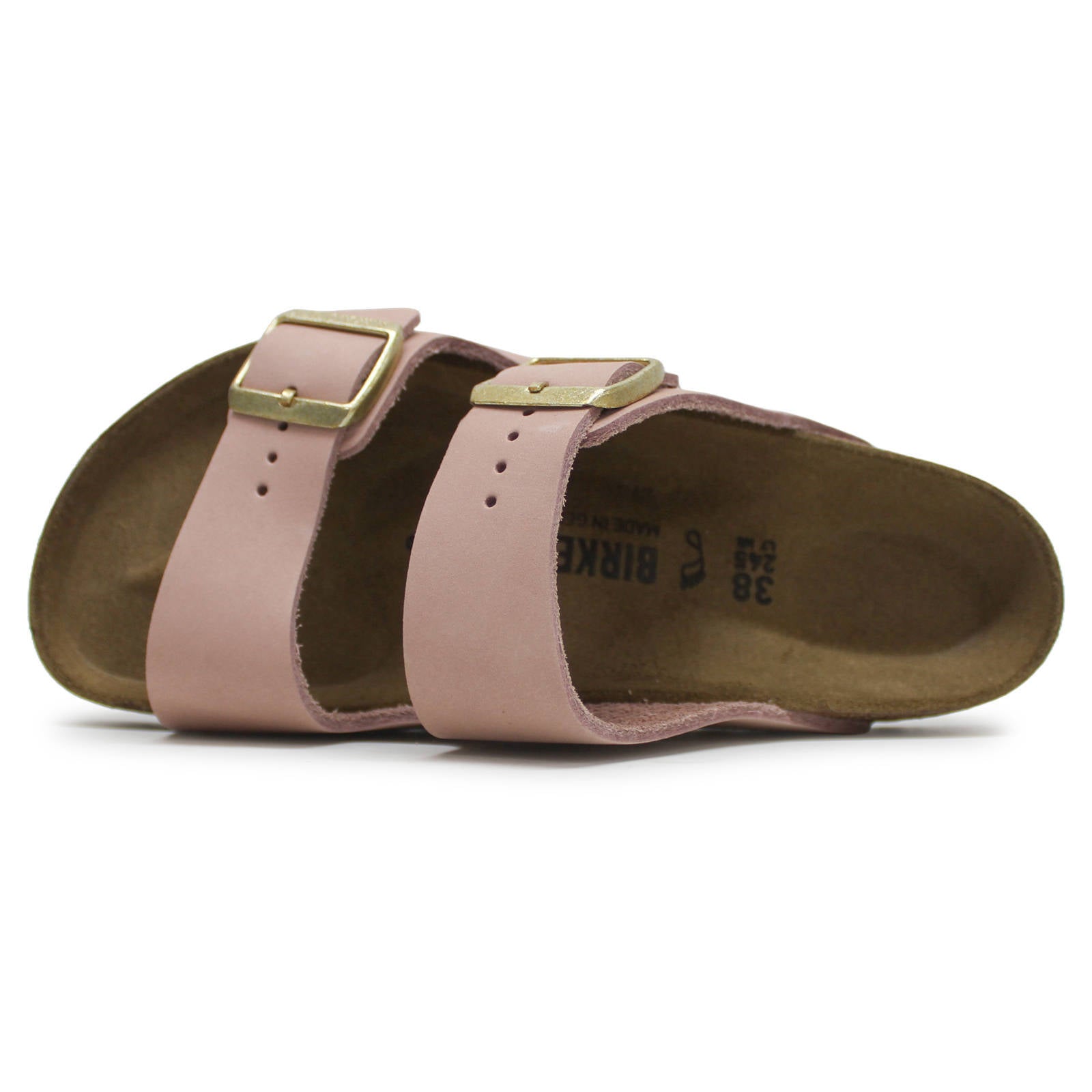 Birkenstock Arizona BS Nubuck Leather Unisex Sandals#color_Soft Pink