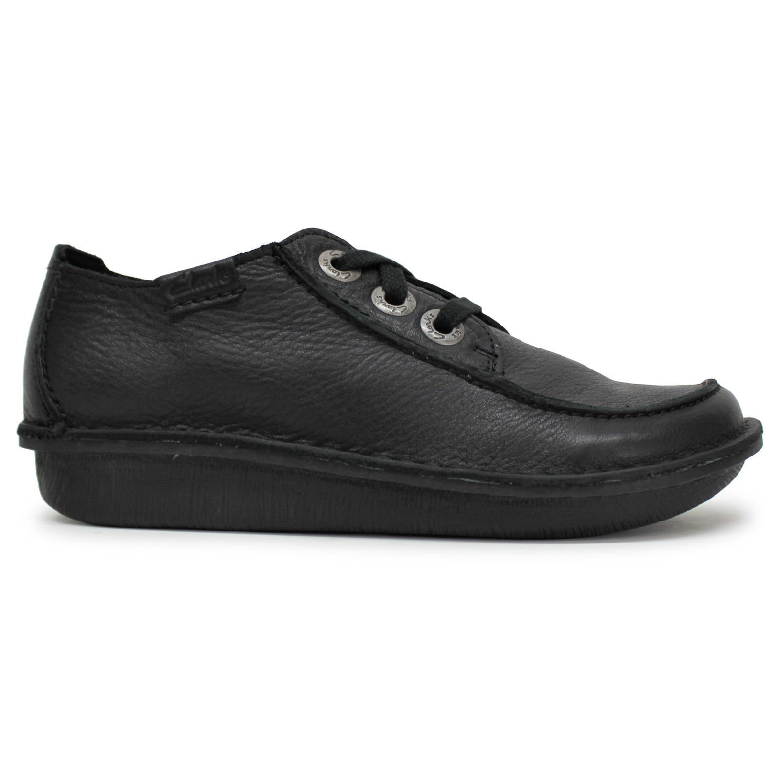 Clarks Funny Dream Leather Womens Shoes#color_black