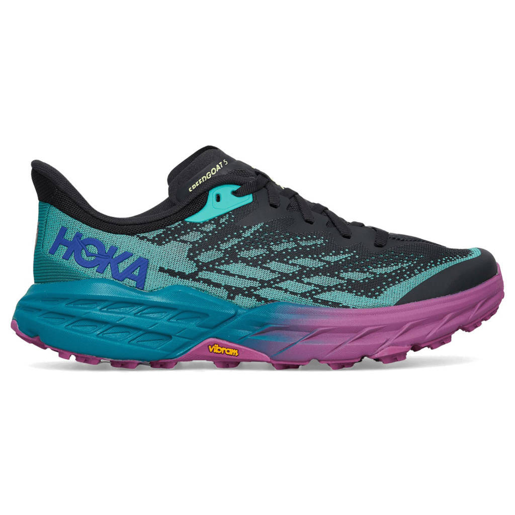 Hoka One One Speedgoat 5 Textile Synthetic Mens Sneakers#color_blue graphite kayaking