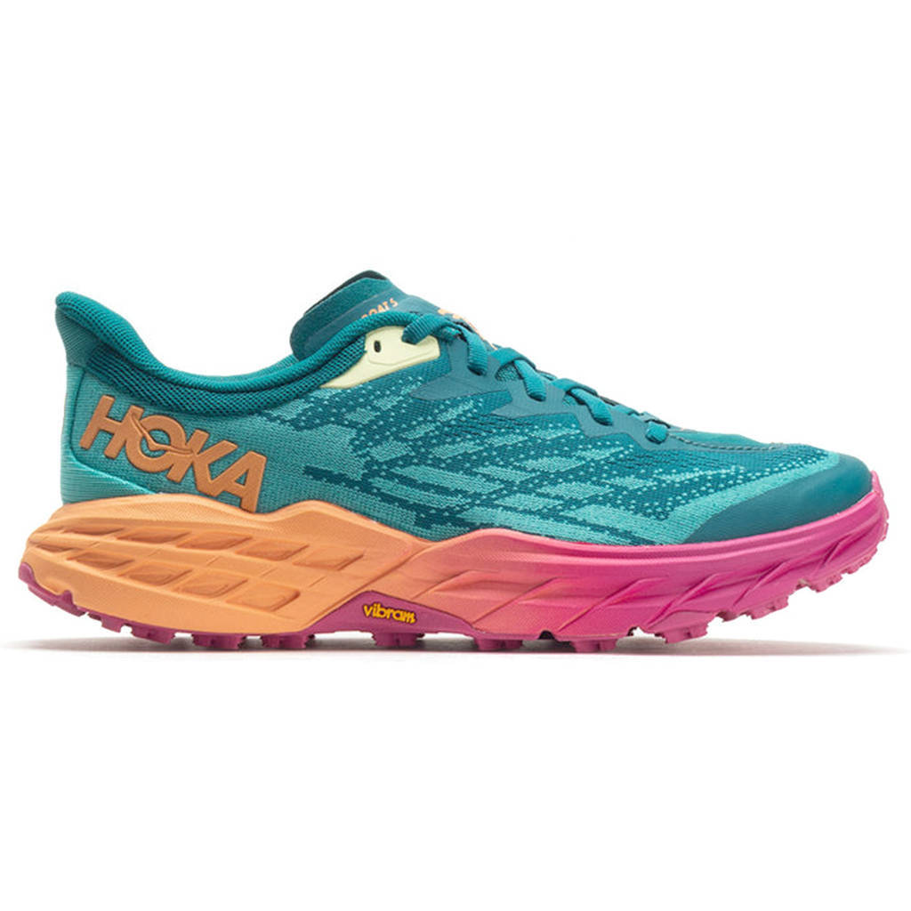 Hoka One One Speedgoat 5 Textile Synthetic Mens Sneakers#color_deep lake ceramic
