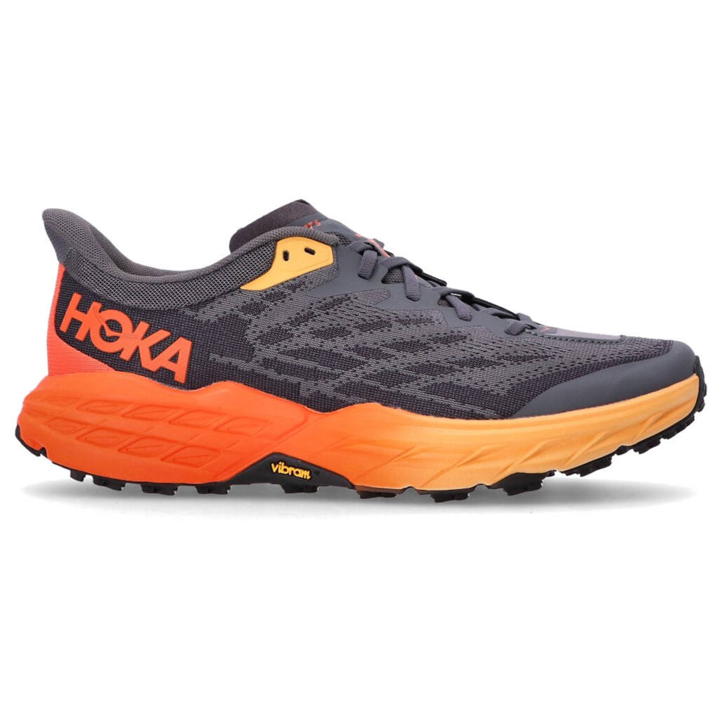 Hoka One One Speedgoat 5 Textile Synthetic Mens Sneakers#color_castlerock flame
