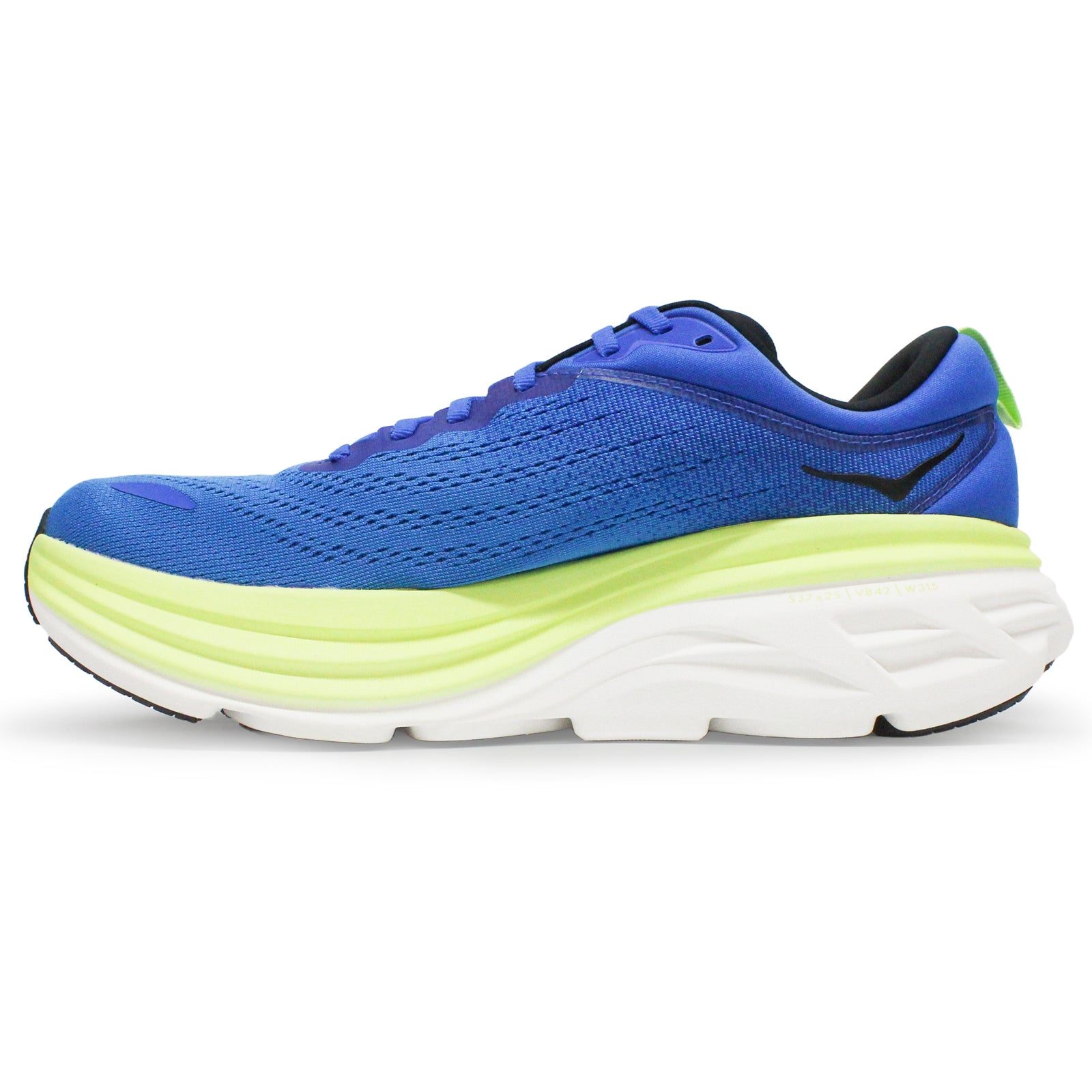 Hoka Bondi 8 Textile Mens Trainers#color_electric cobalt lettuce