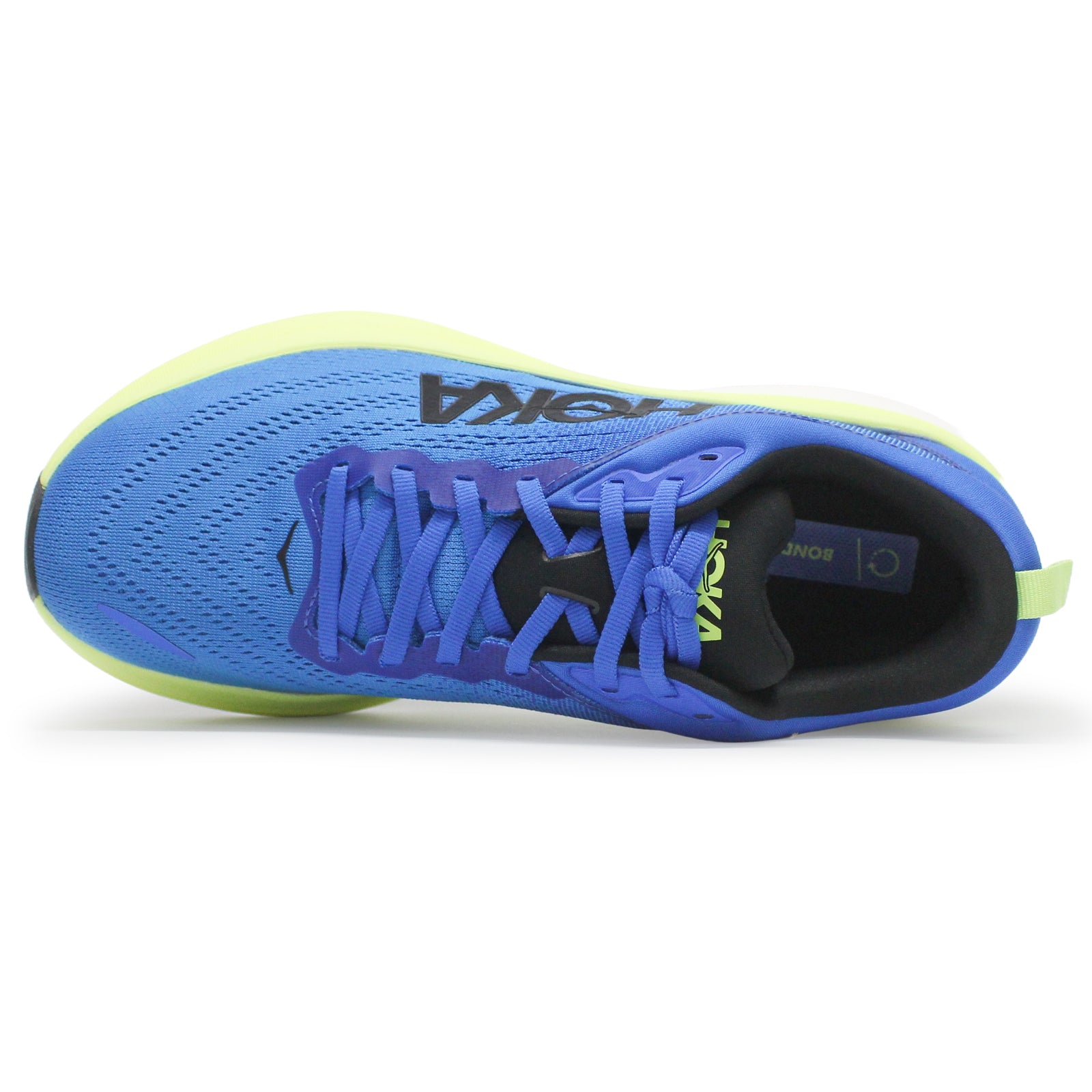 Hoka Bondi 8 Textile Mens Trainers#color_electric cobalt lettuce