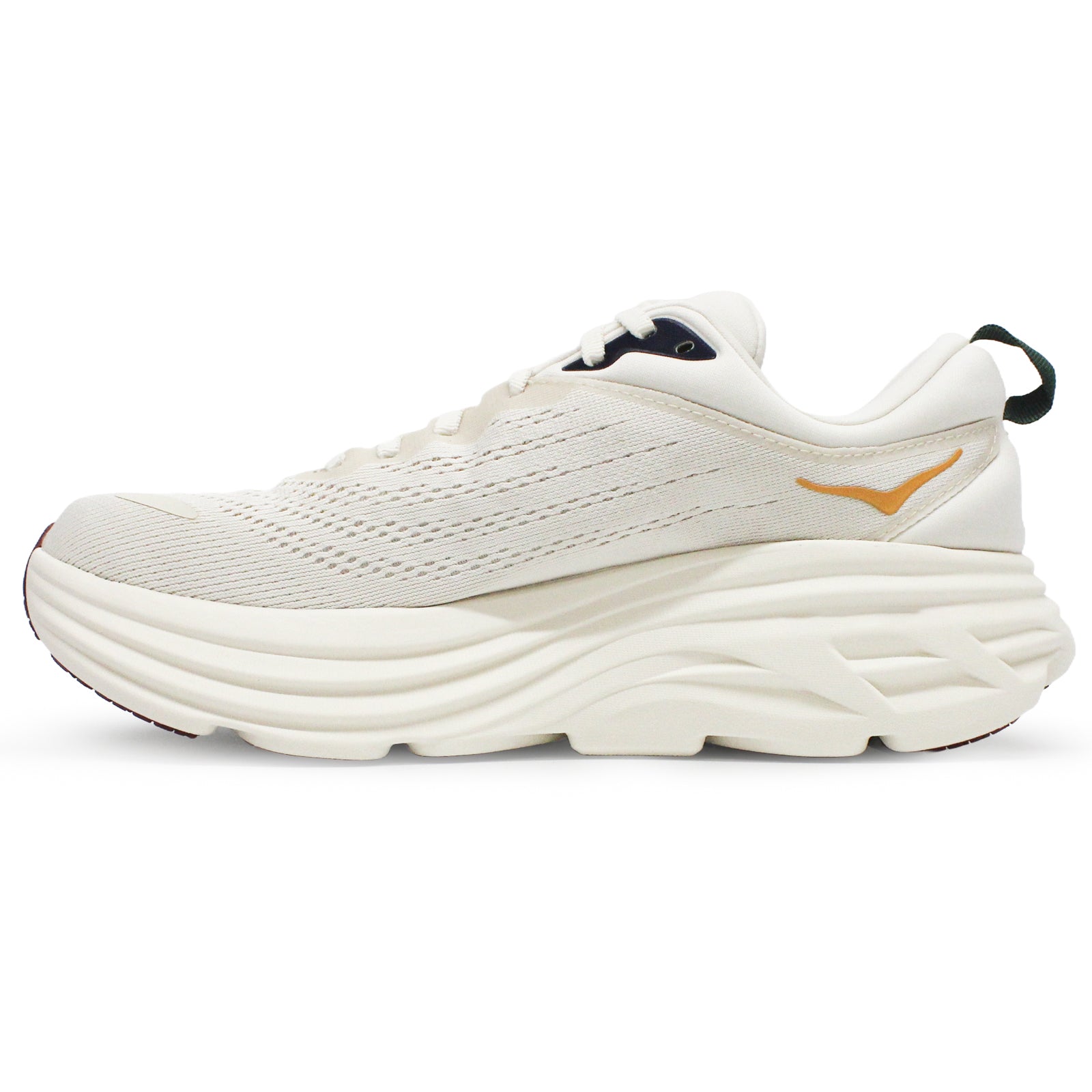 Hoka Bondi 8 Textile Mens Trainers#color_oat milk alabaster