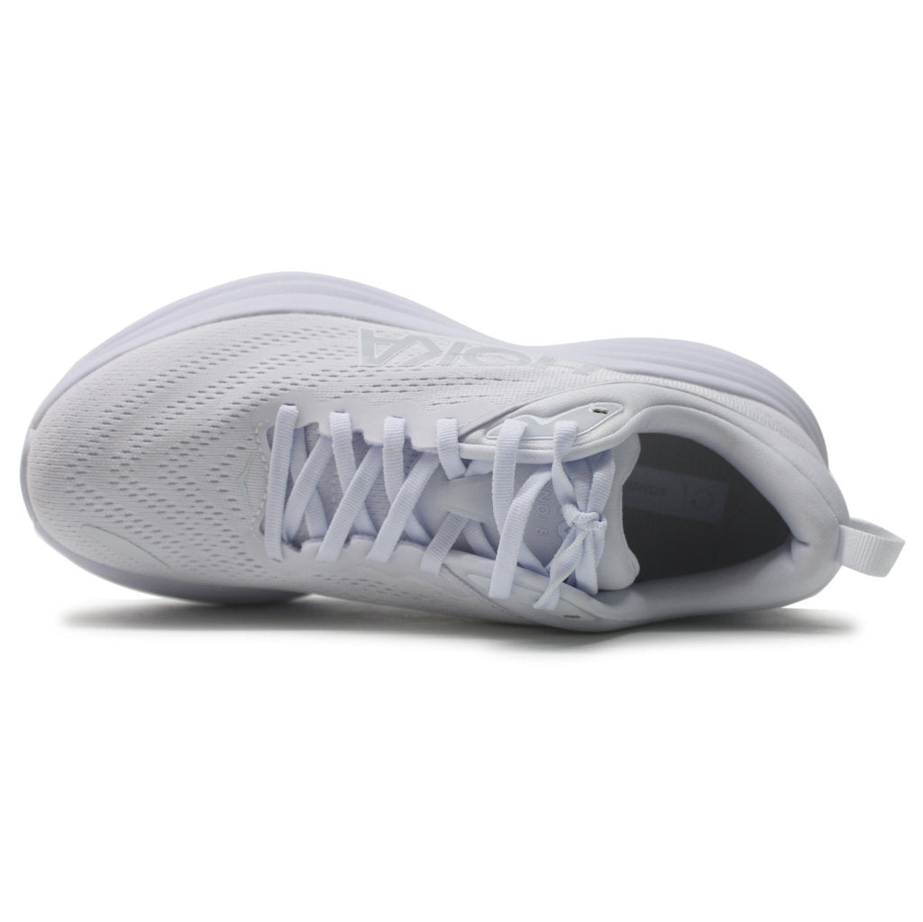 Hoka One One Bondi 8 Textile Womens Sneakers#color_white white