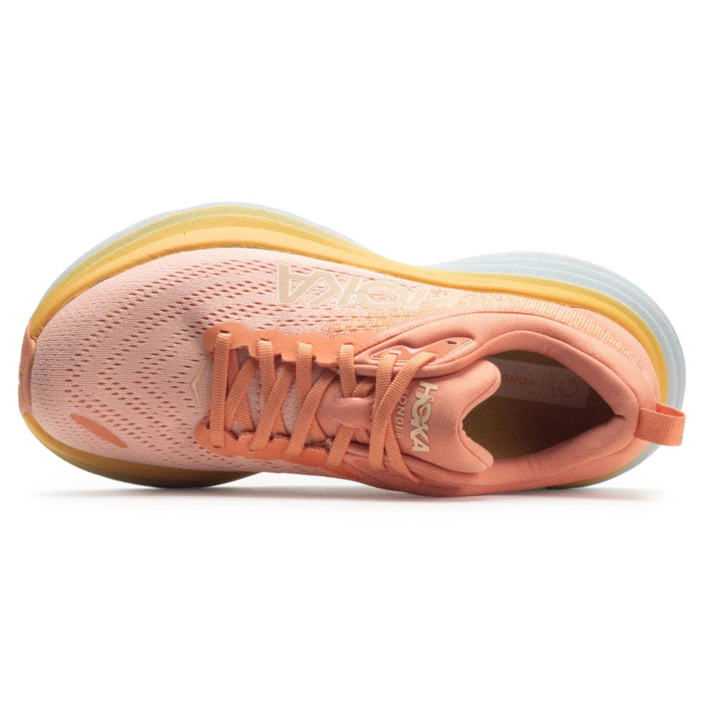 Hoka One One Bondi 8 Textile Womens Sneakers#color_shell coral peach parfait