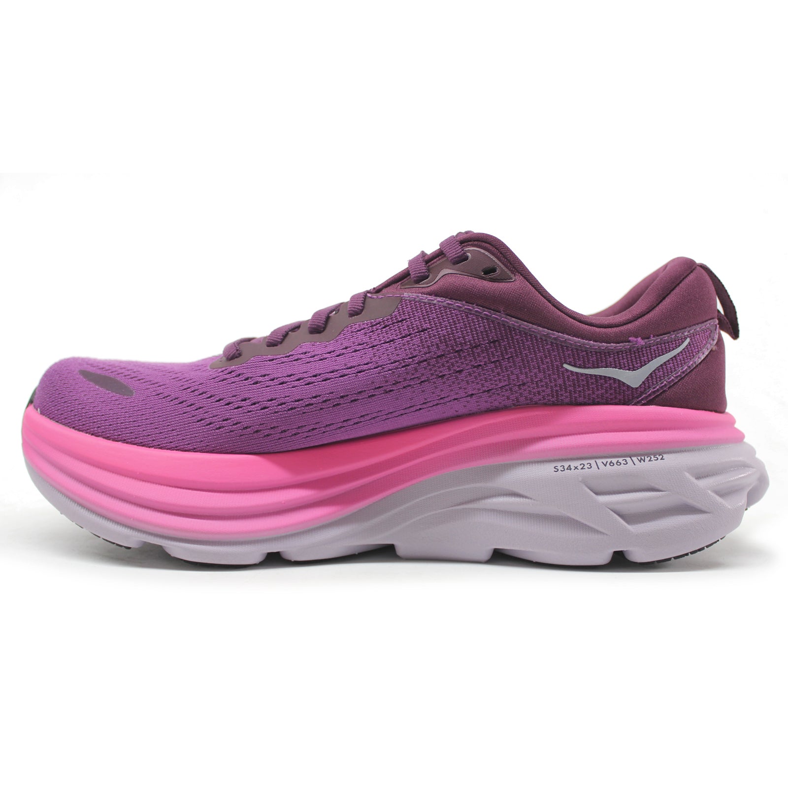 Hoka Bondi 8 Textile Womens Trainers#color_beautyberry grape wine