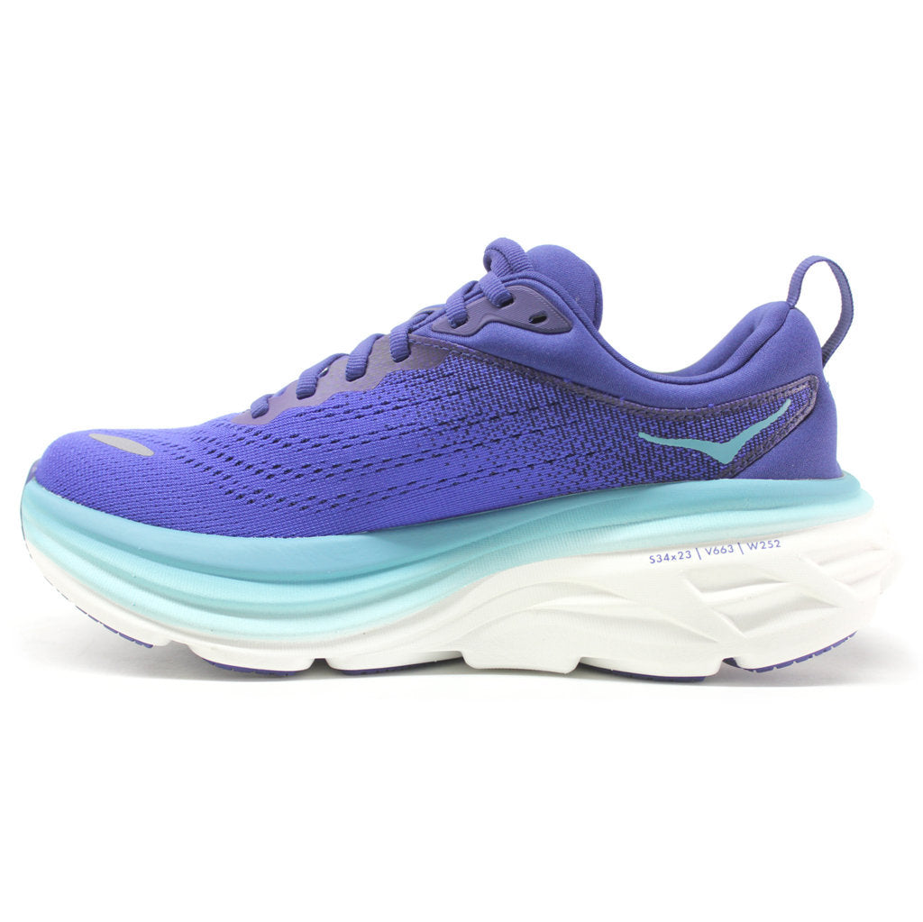 Hoka One One Bondi 8 Textile Womens Sneakers#color_bellweather blue evening sky