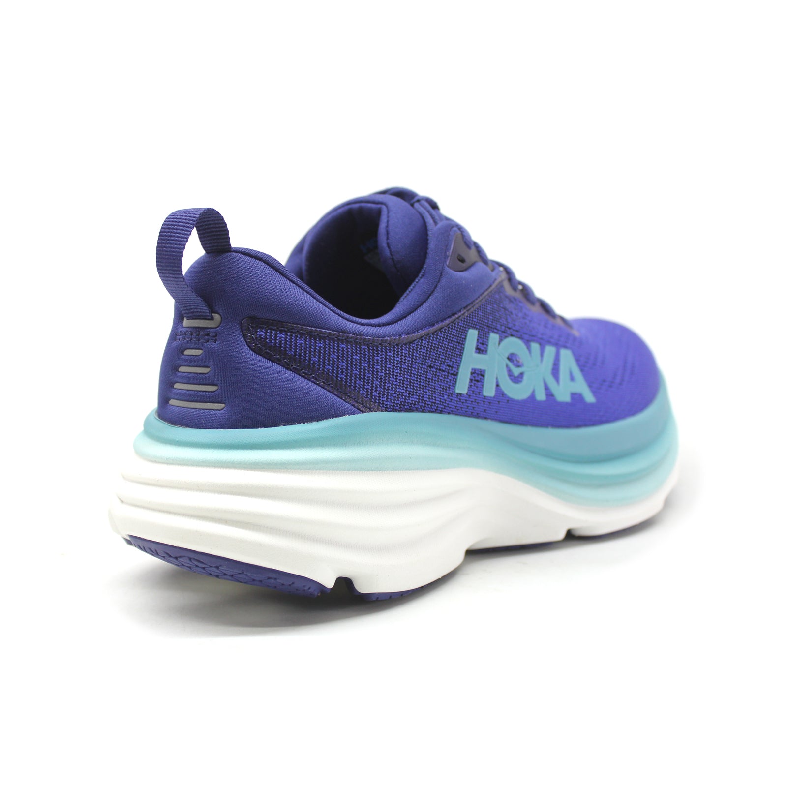 Hoka Bondi 8 1127952-BBES Textile Womens Trainers - Bellweather Blue Evening Sky - 10.5#color_bellweather blue evening sky