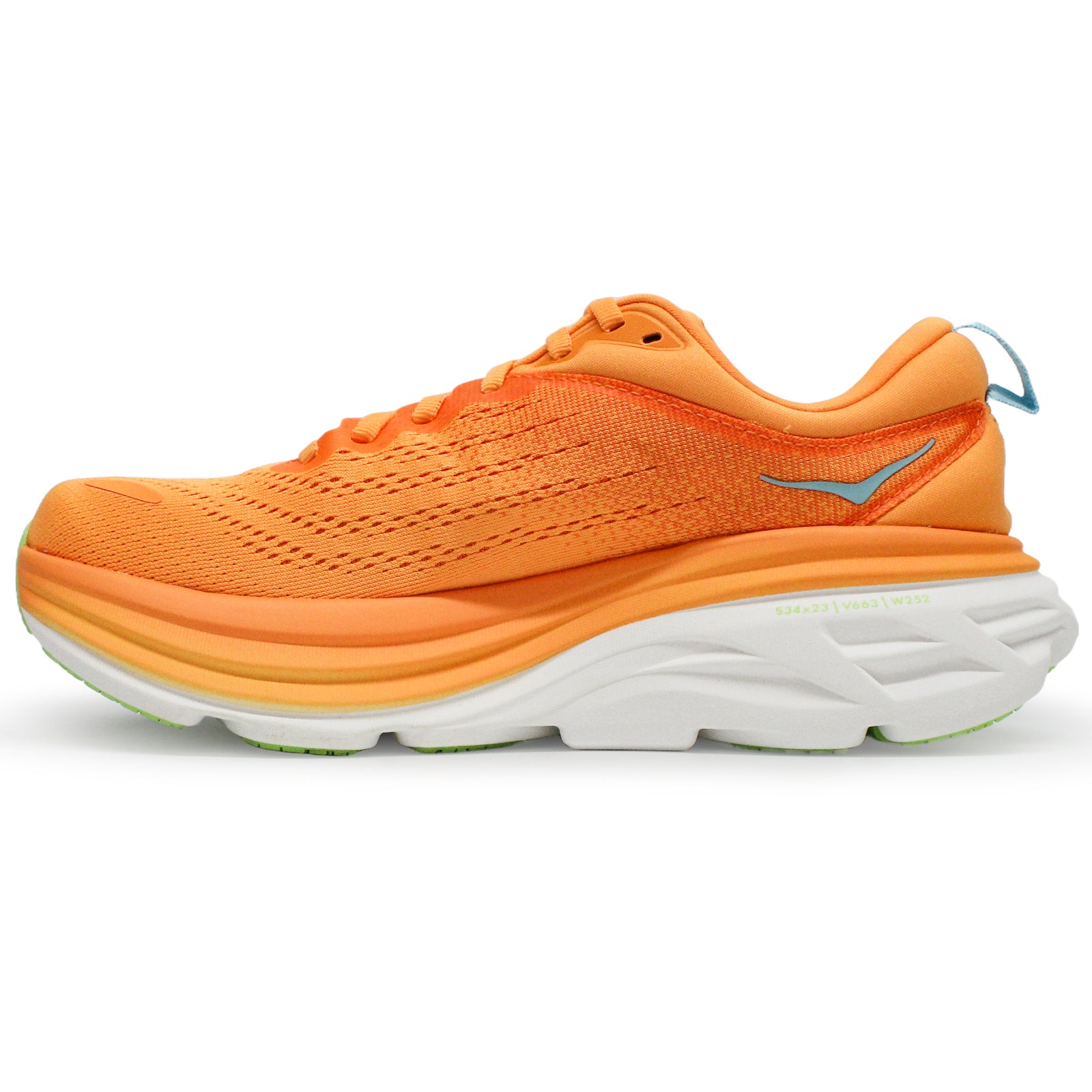 Hoka Bondi 8 Textile Womens Trainers#color_solar flare lettuce