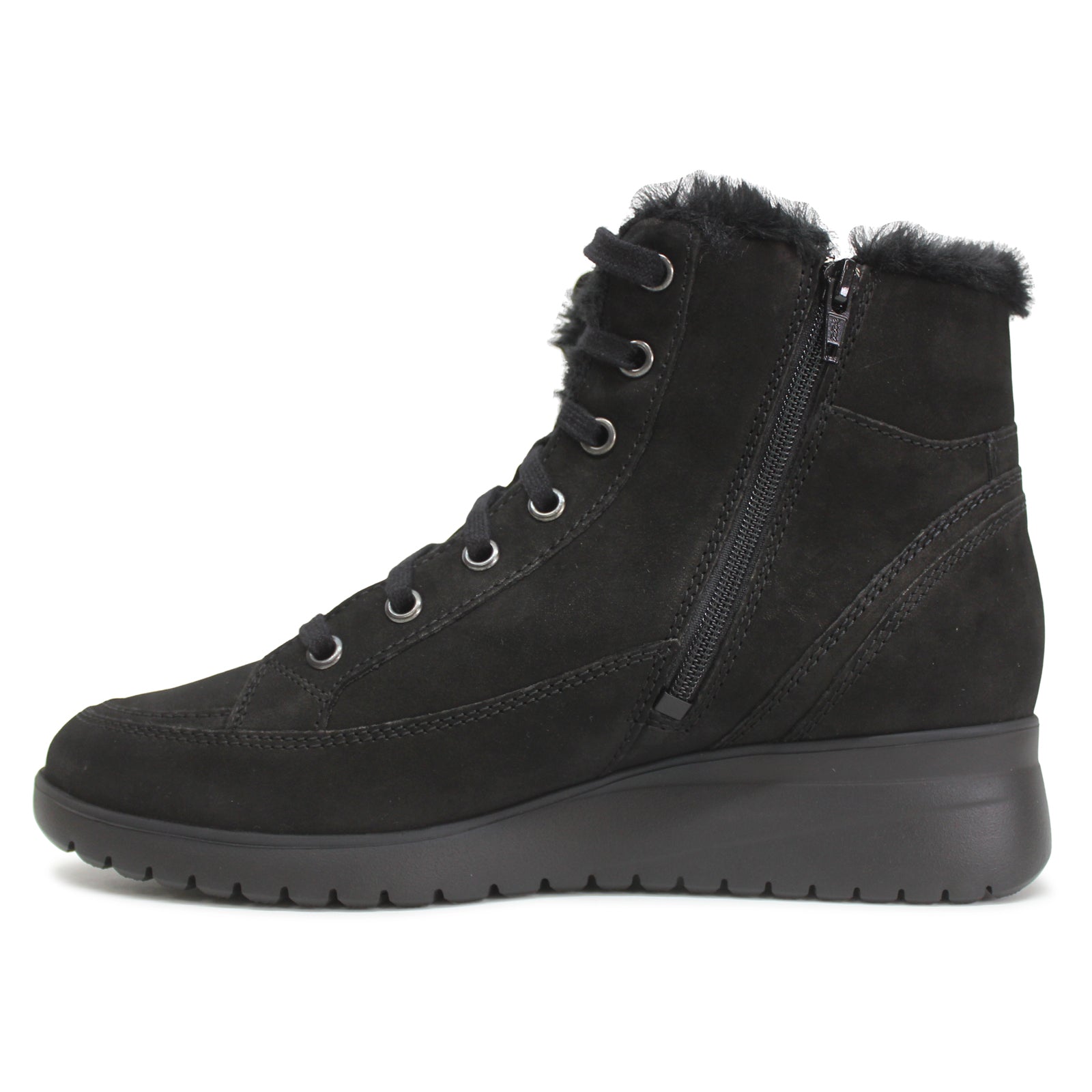 Mephisto Ilka Nubuck Womens Boots#color_black