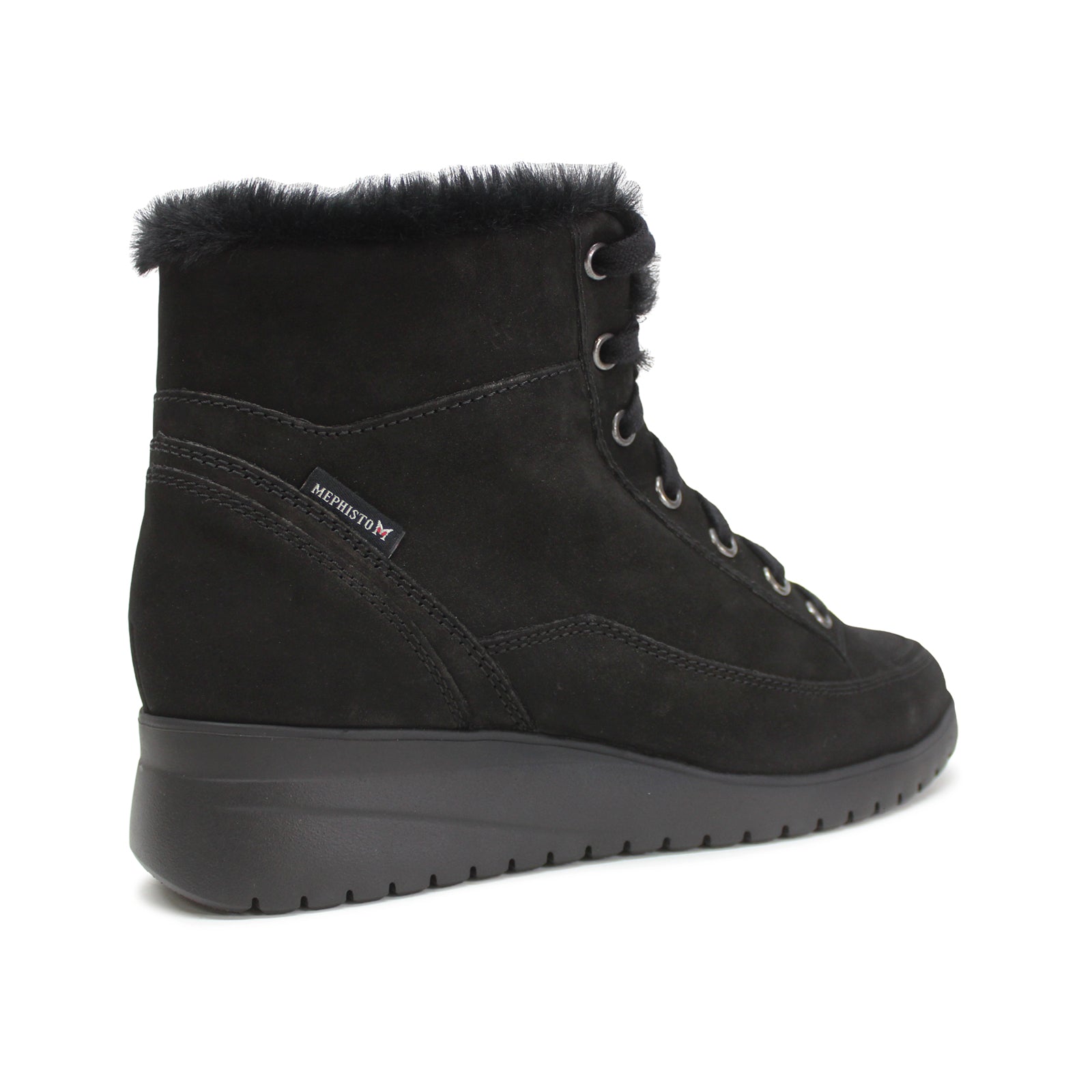 Mephisto Ilka Nubuck Womens Boots#color_black