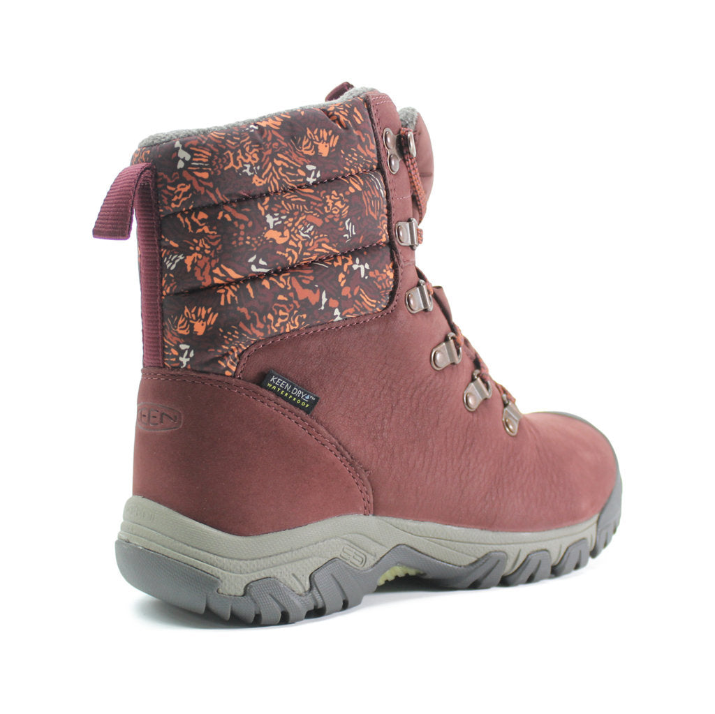 Keen Greta Leather Textile Insulated Women's Winter Hiking Boots#color_baked clay