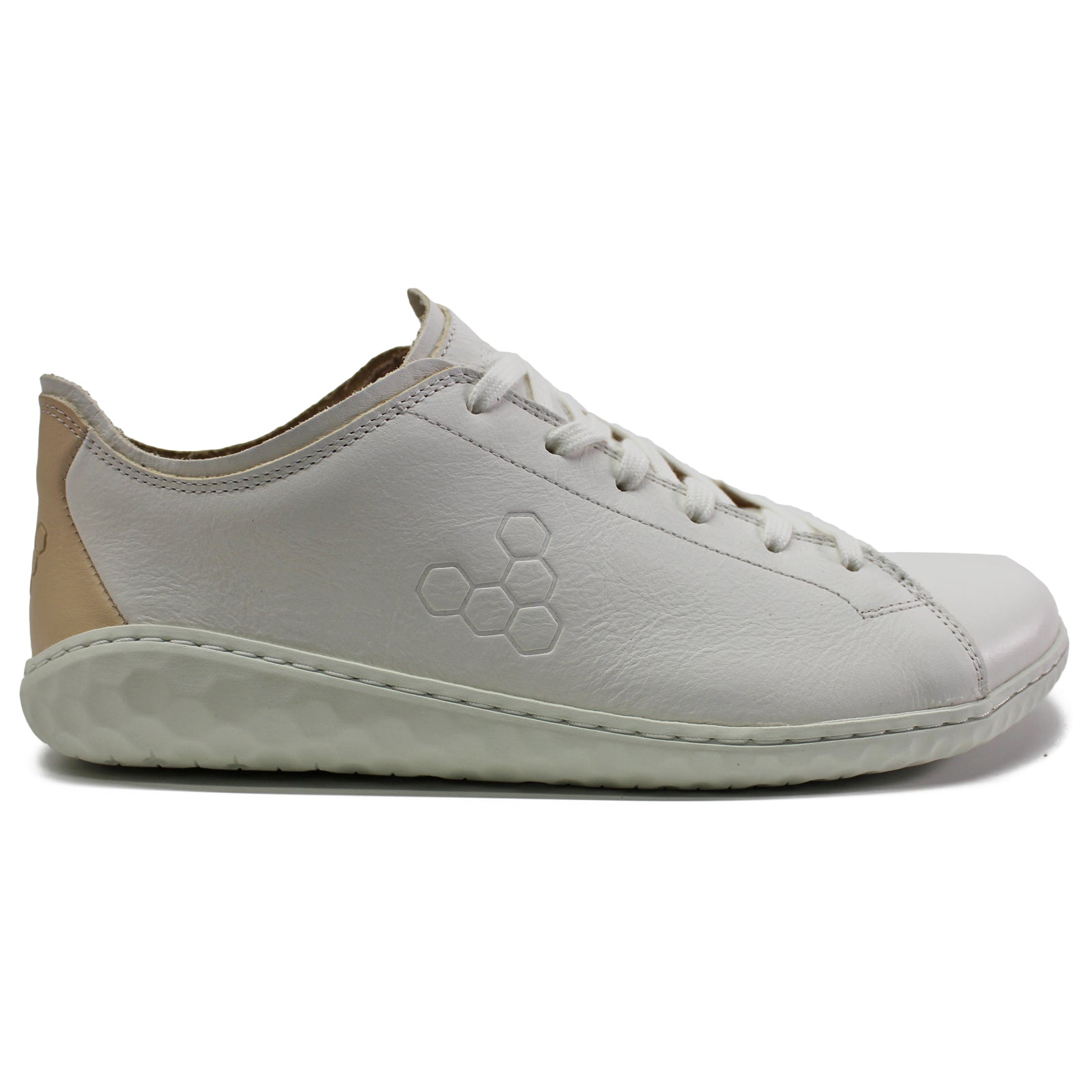 Vivobarefoot Geo Court III 201056-14 Leather Womens Trainers - Off White Pink - 38#color_off white pink