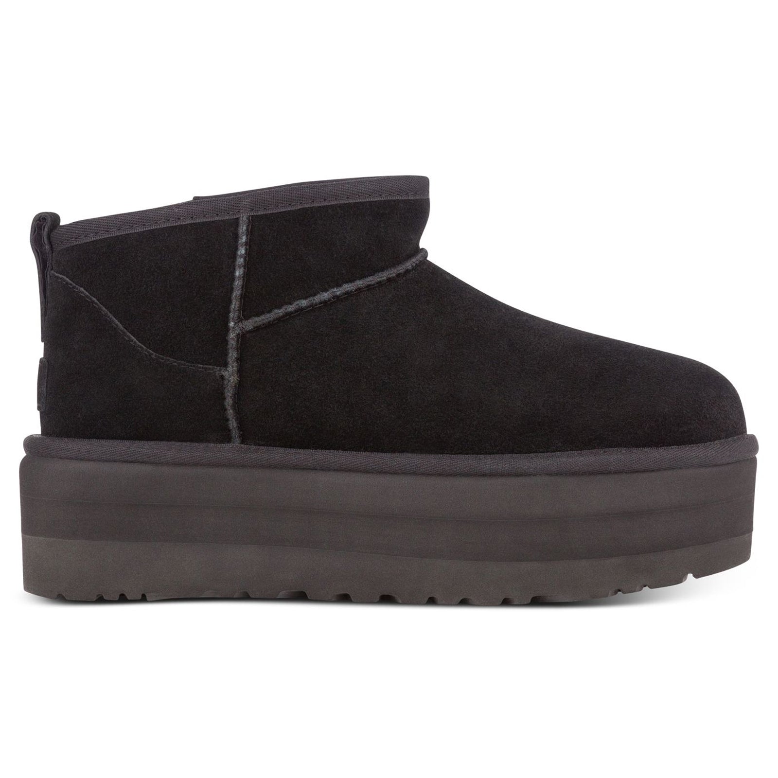 Ugg Classic Ultra Mini Platform 1135092-BLK Suede Womens Boots - Black - 39#color_black