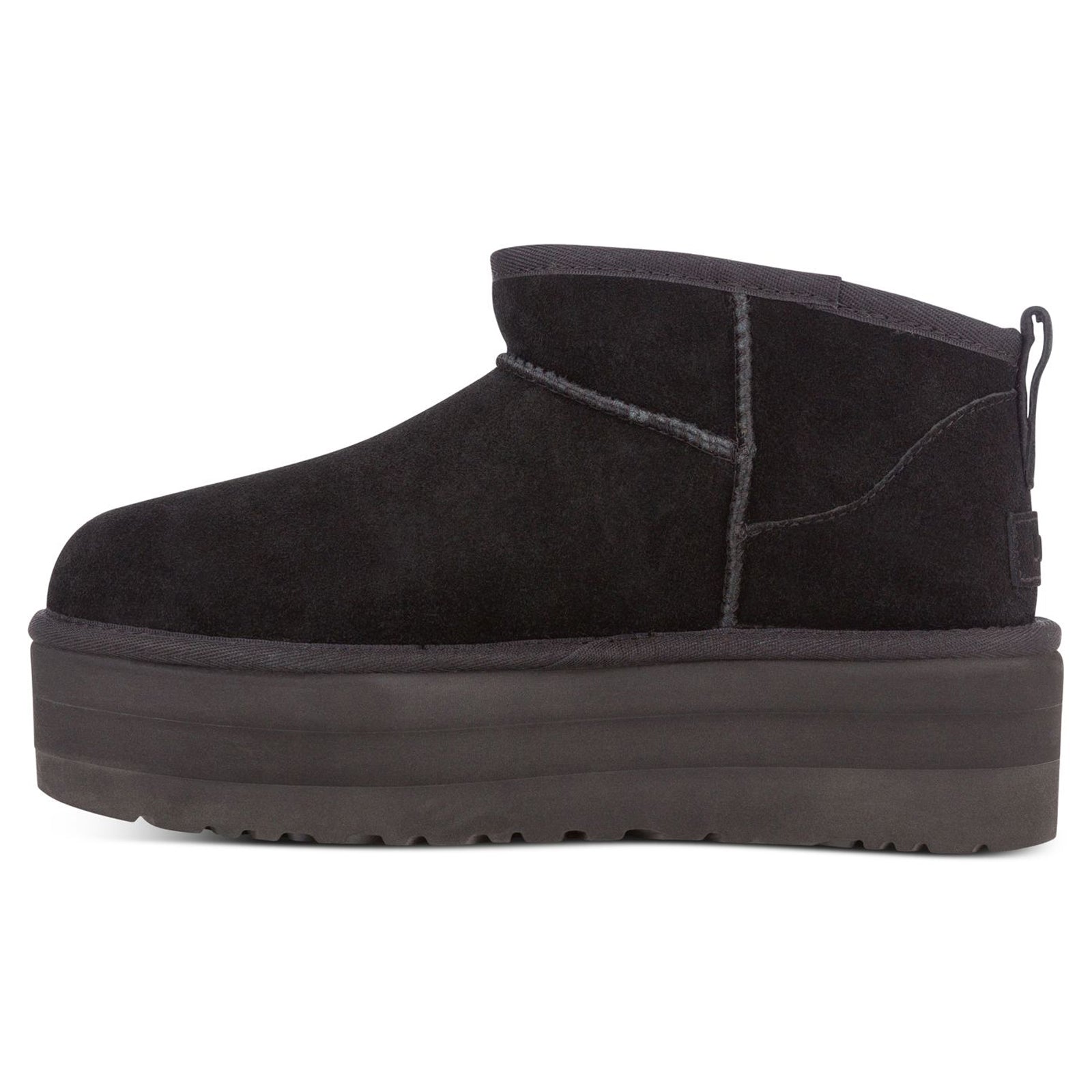 Ugg Classic Ultra Mini Platform 1135092-BLK Suede Womens Boots - Black - 39#color_black