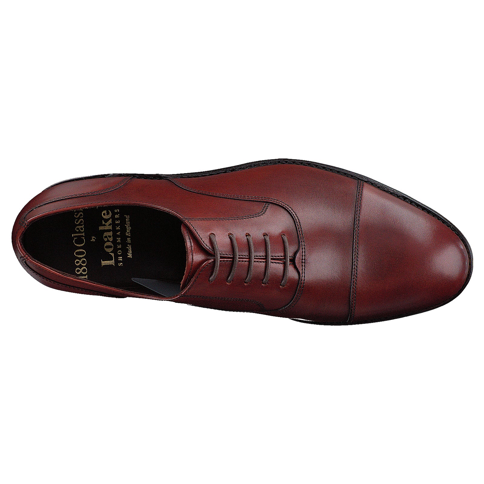 Loake Stonegate ECSTOM Leather Mens Shoes - Seared Mahogany - 11#color_seared mahogany