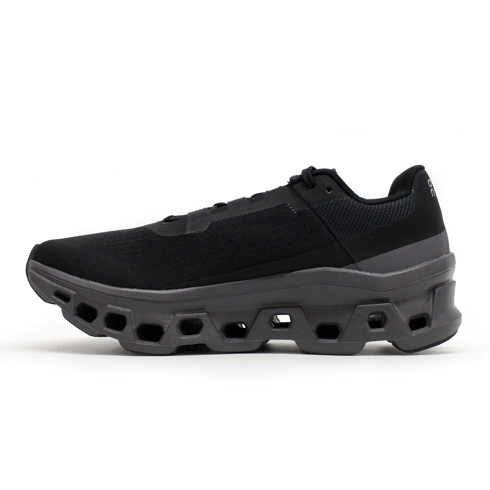 On Cloudmonster Textile Synthetic Women's Running Shoes#color_black magnet