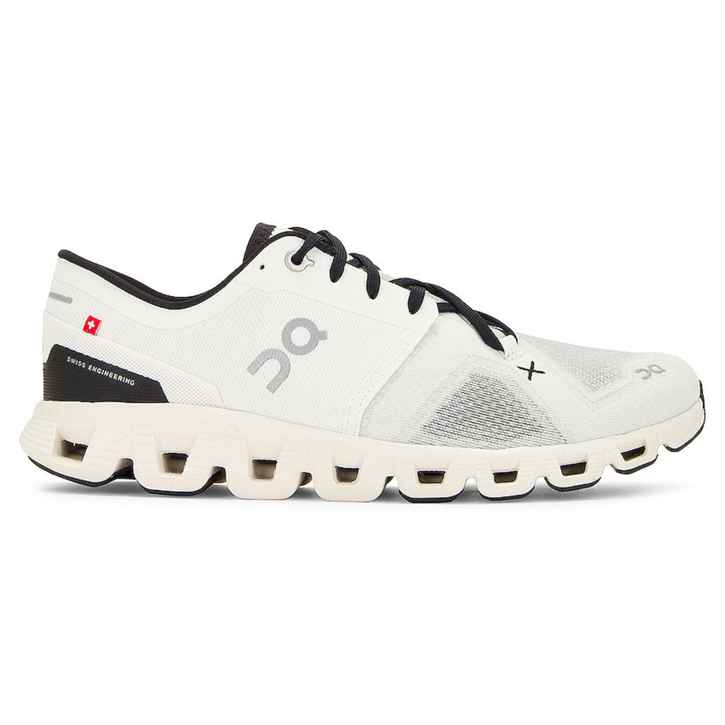 On Cloud X 3 Textile Synthetic Mens Sneakers#color_ivory black