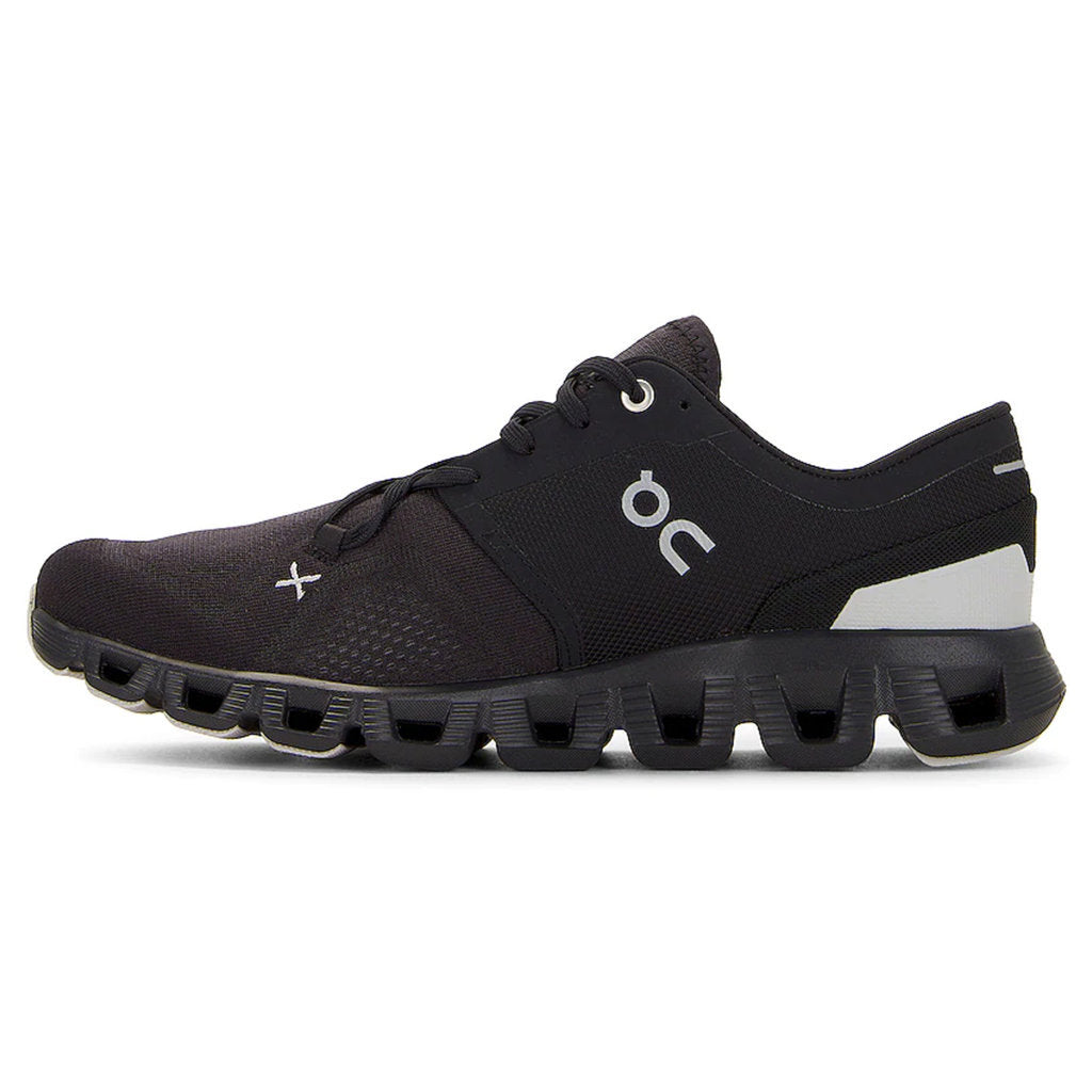 On Running Cloud X 3 Textile Women's Low-Top Sneakers#color_black