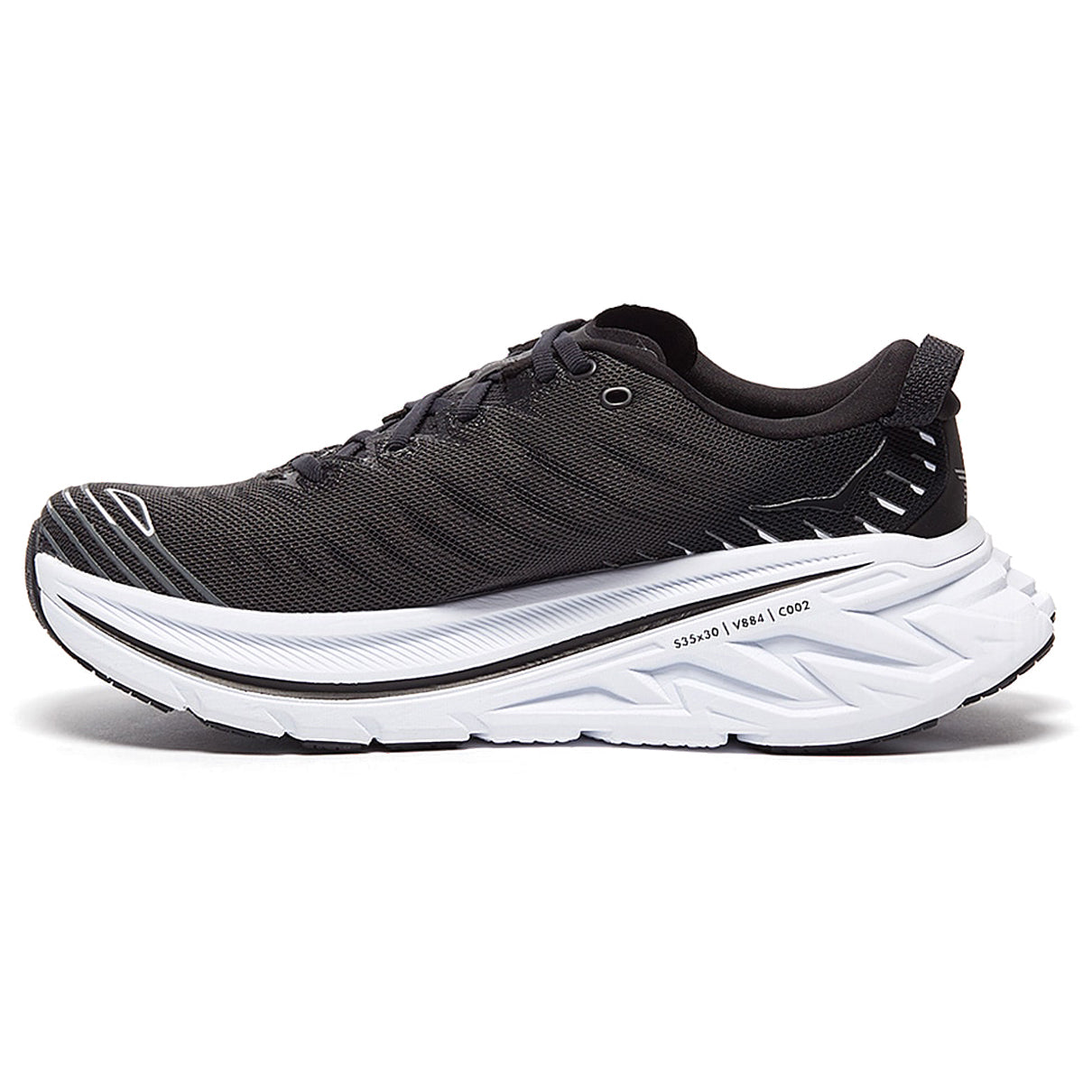 Hoka Bondi X 1113512-BWHT Textile Synthetic Mens Trainers - Black White - 11#color_black white