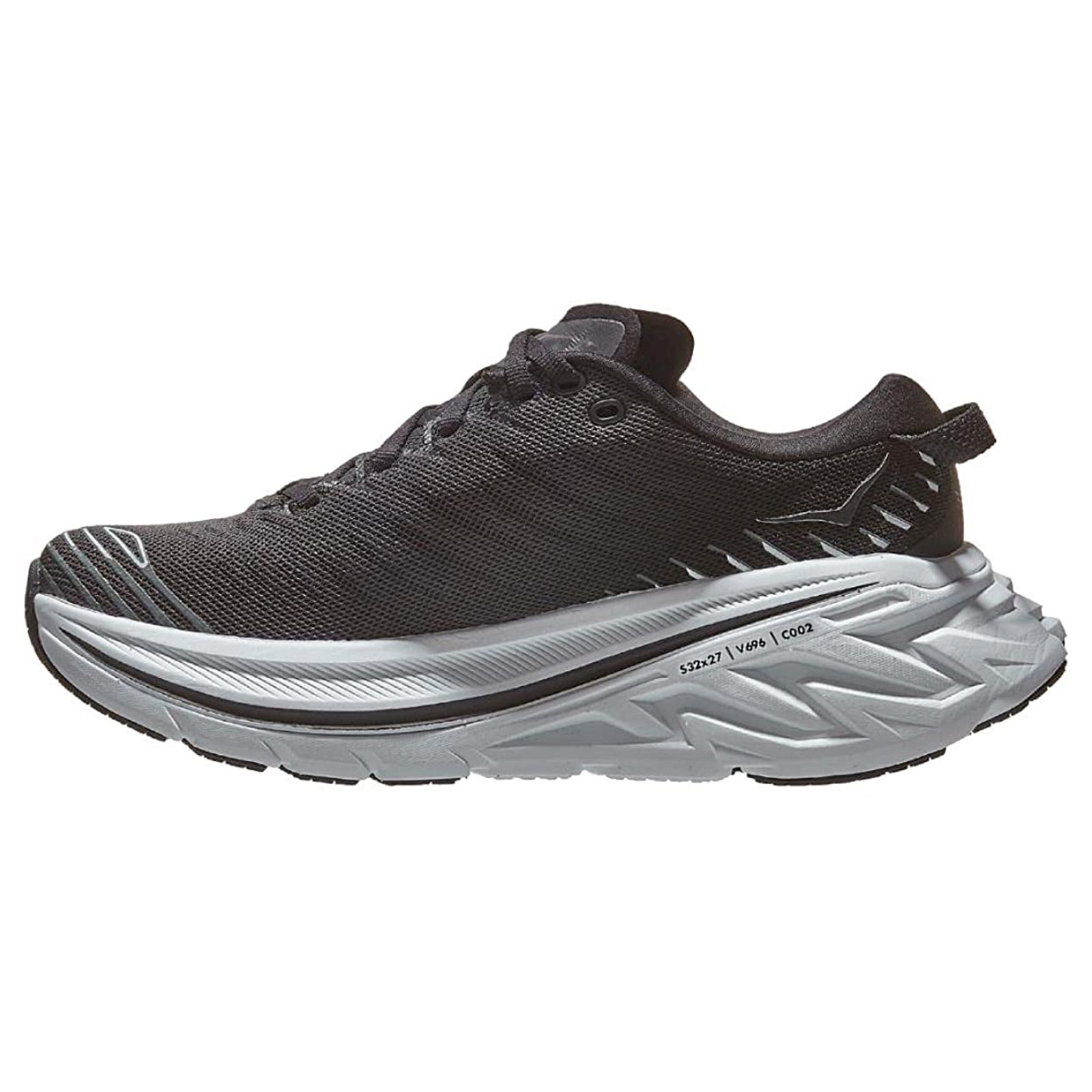 Hoka Bondi X 1113513-BWHT Textile Synthetic Womens Trainers - Black White - 6#color_black white