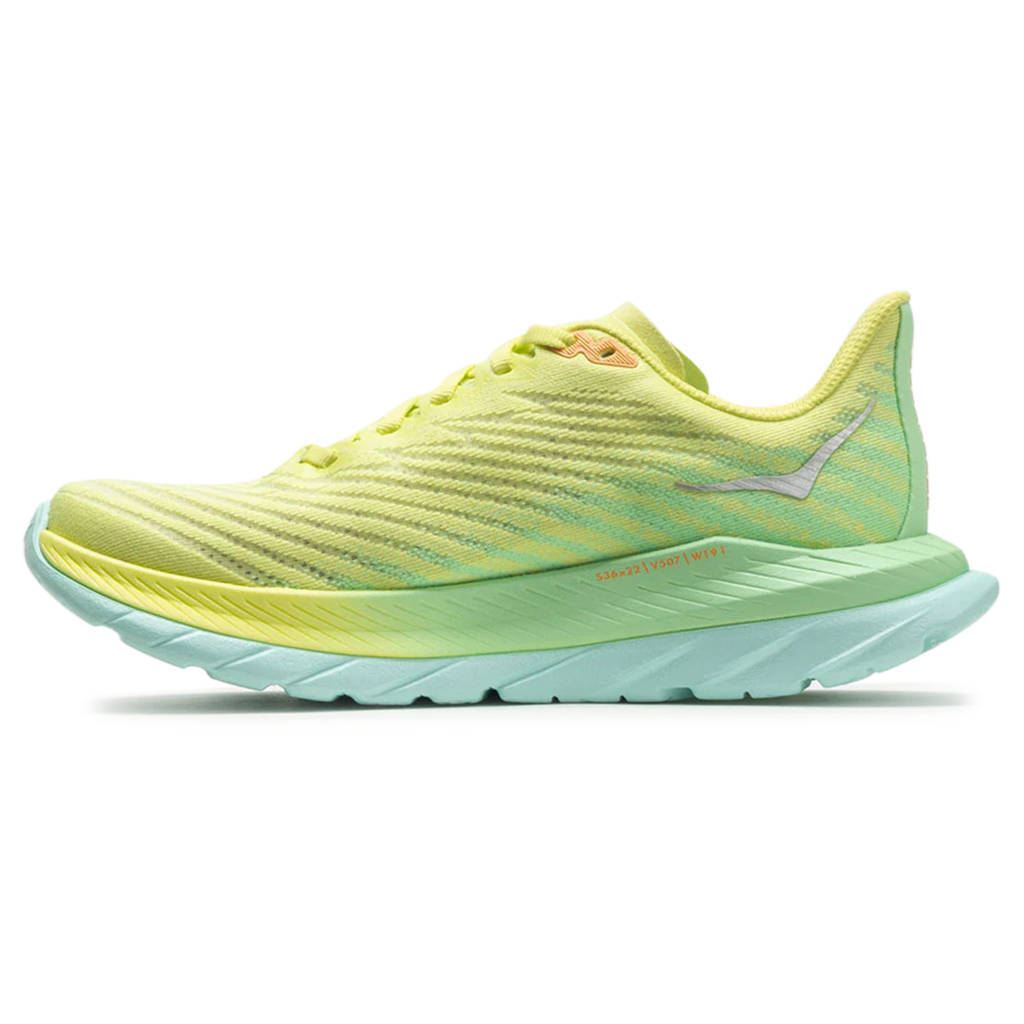 Hoka One One Mach 5 Textile Womens Sneakers#color_citrus glow lime glow