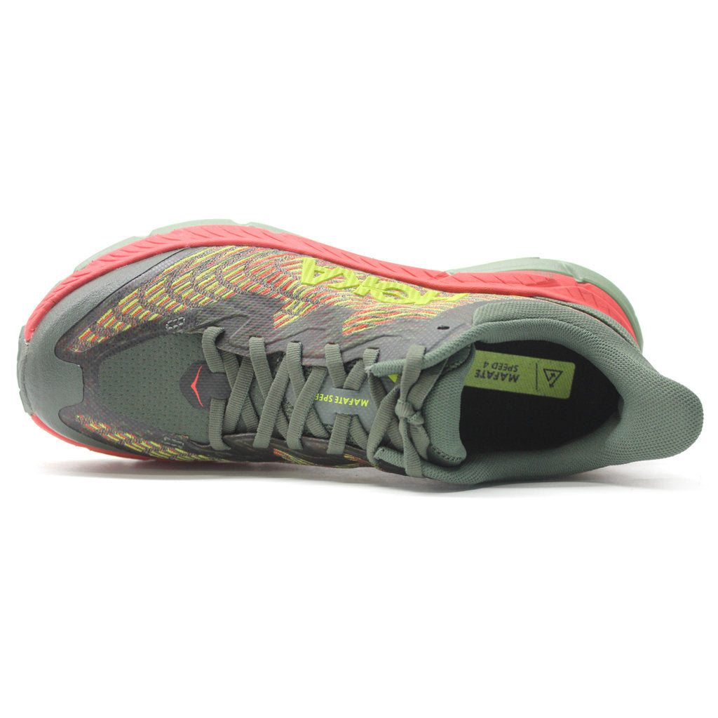 Hoka One One Mafate Speed 4 Textile Synthetic Mens Sneakers#color_thyme fiesta