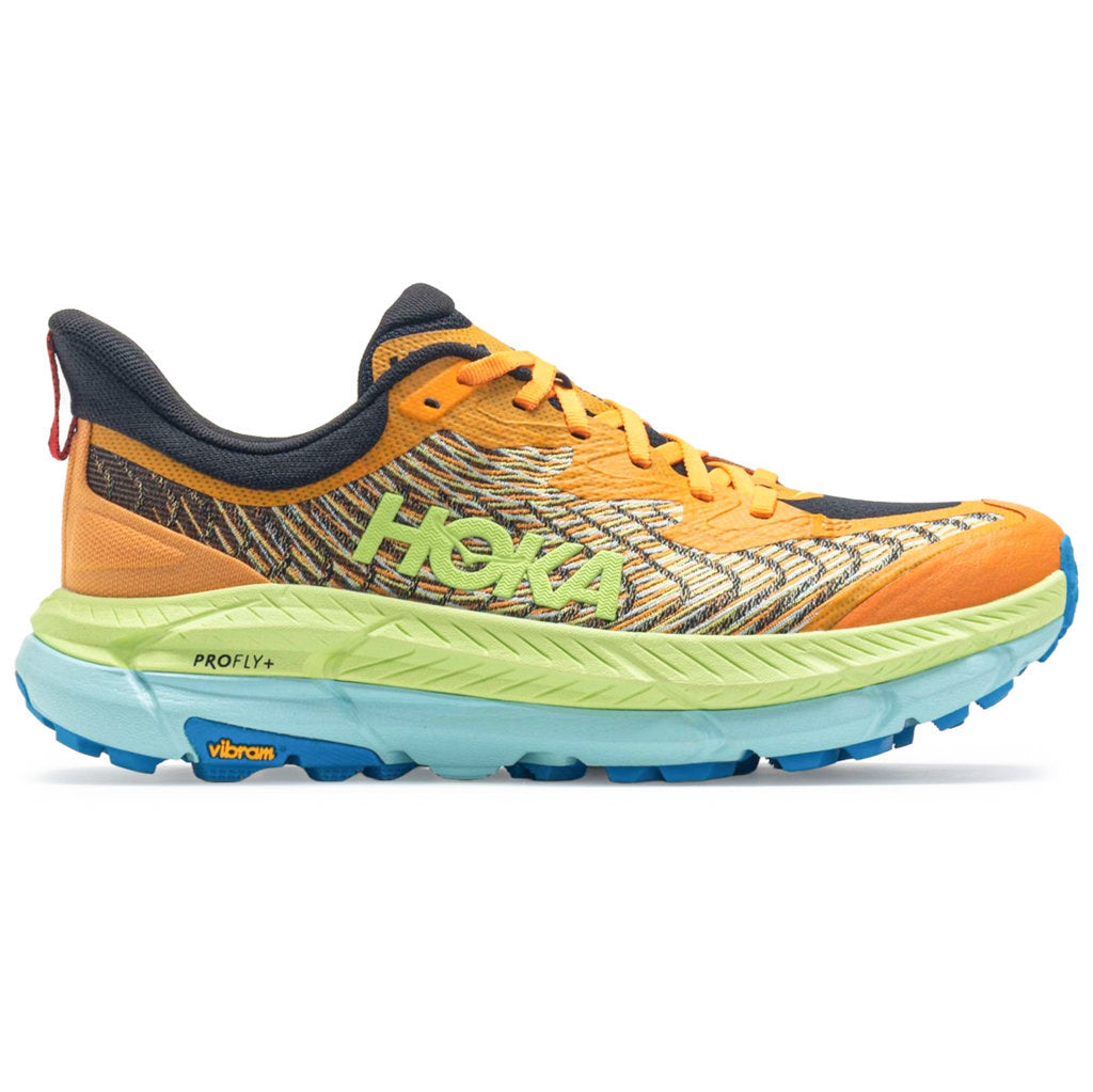 Hoka One One Mafate Speed 4 Textile Synthetic Mens Sneakers#color_solar flare lettuce