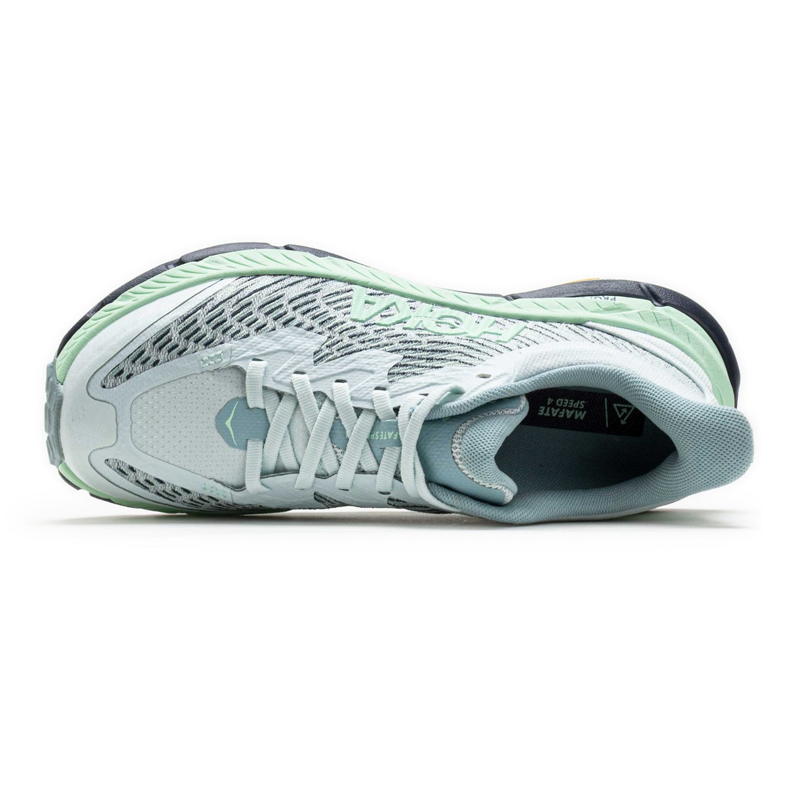 Hoka Mafate Speed 4 Textile Synthetic Womens Trainers#color_droplet mint fluorite