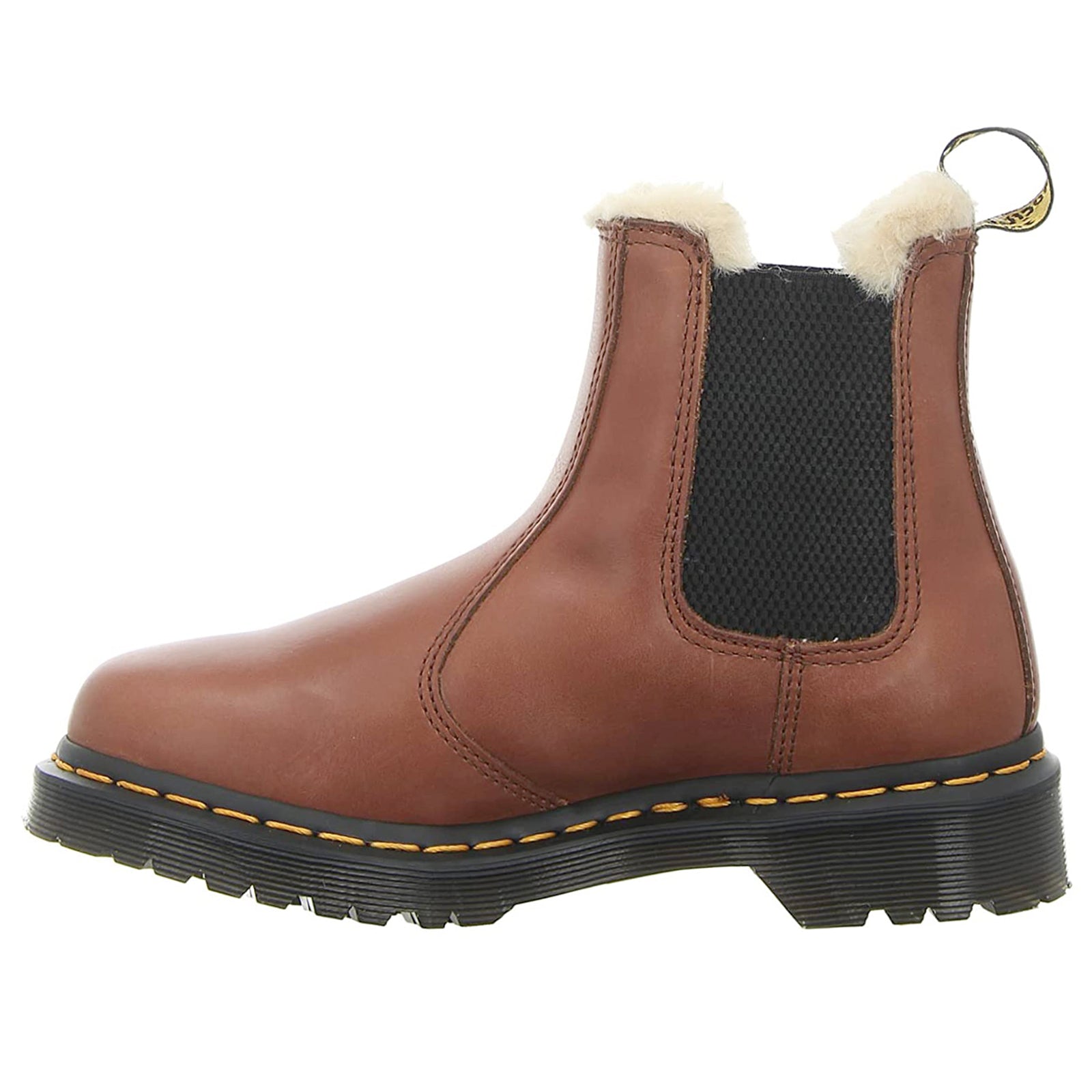 Dr. Martens 2976 Leonore 27784225 Leather Womens Boots - Saddle Tan - 5#color_saddle tan