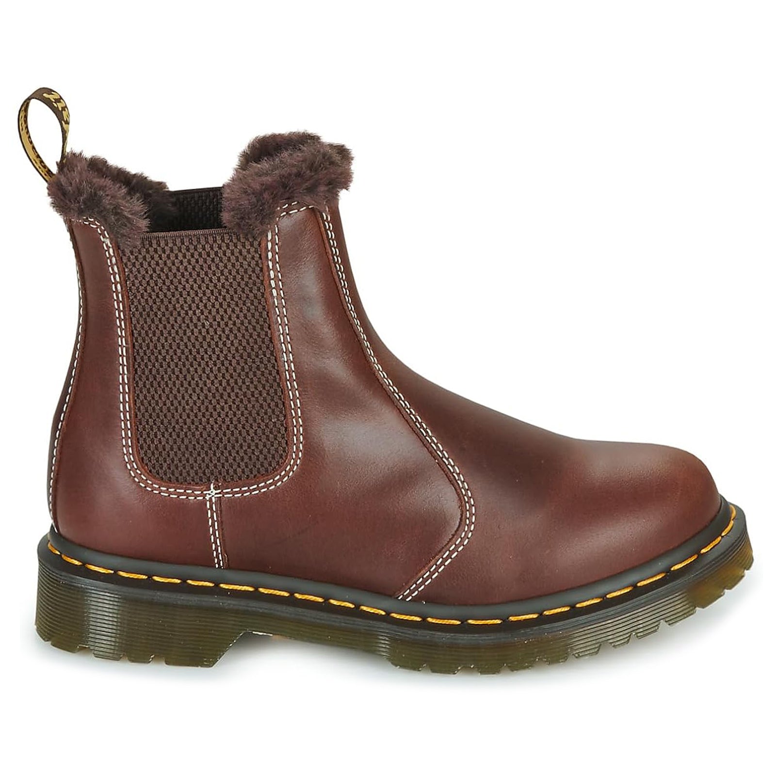 Dr. Martens 2976 Leonore 30954201 Leather Womens Boots - Dark Brown - 6.5#color_dark brown