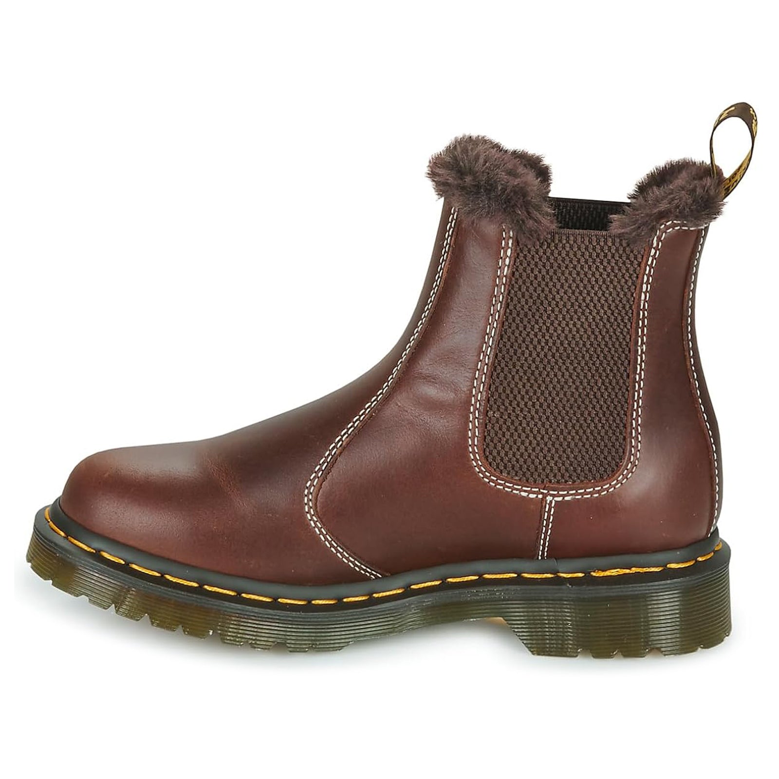 Dr. Martens 2976 Leonore 30954201 Leather Womens Boots - Dark Brown - 6.5#color_dark brown