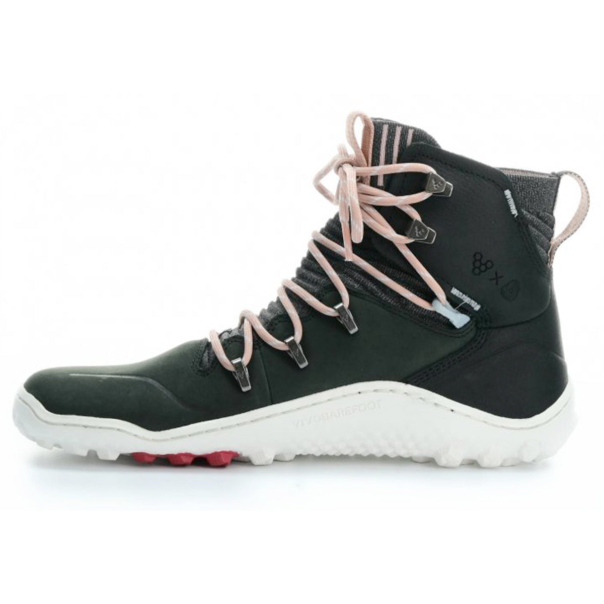 Vivobarefoot Tracker Decon FG2 209164-09 Leather Womens Boots - Obsidian Misty Rose - 38#color_obsidian misty rose