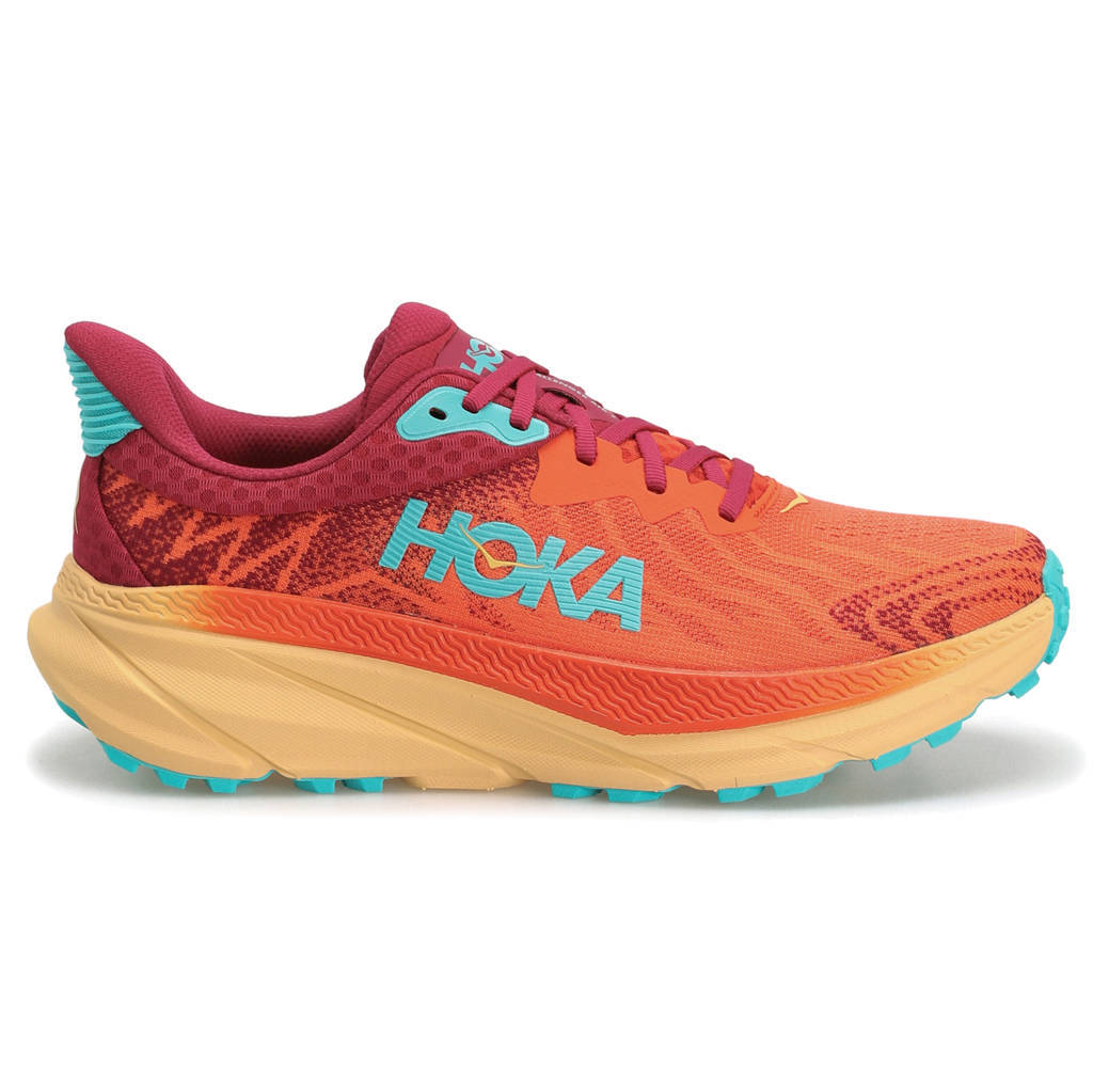 Hoka One One Challenger ATR 7 Textile Womens Sneakers#color_flame cherries jubilee